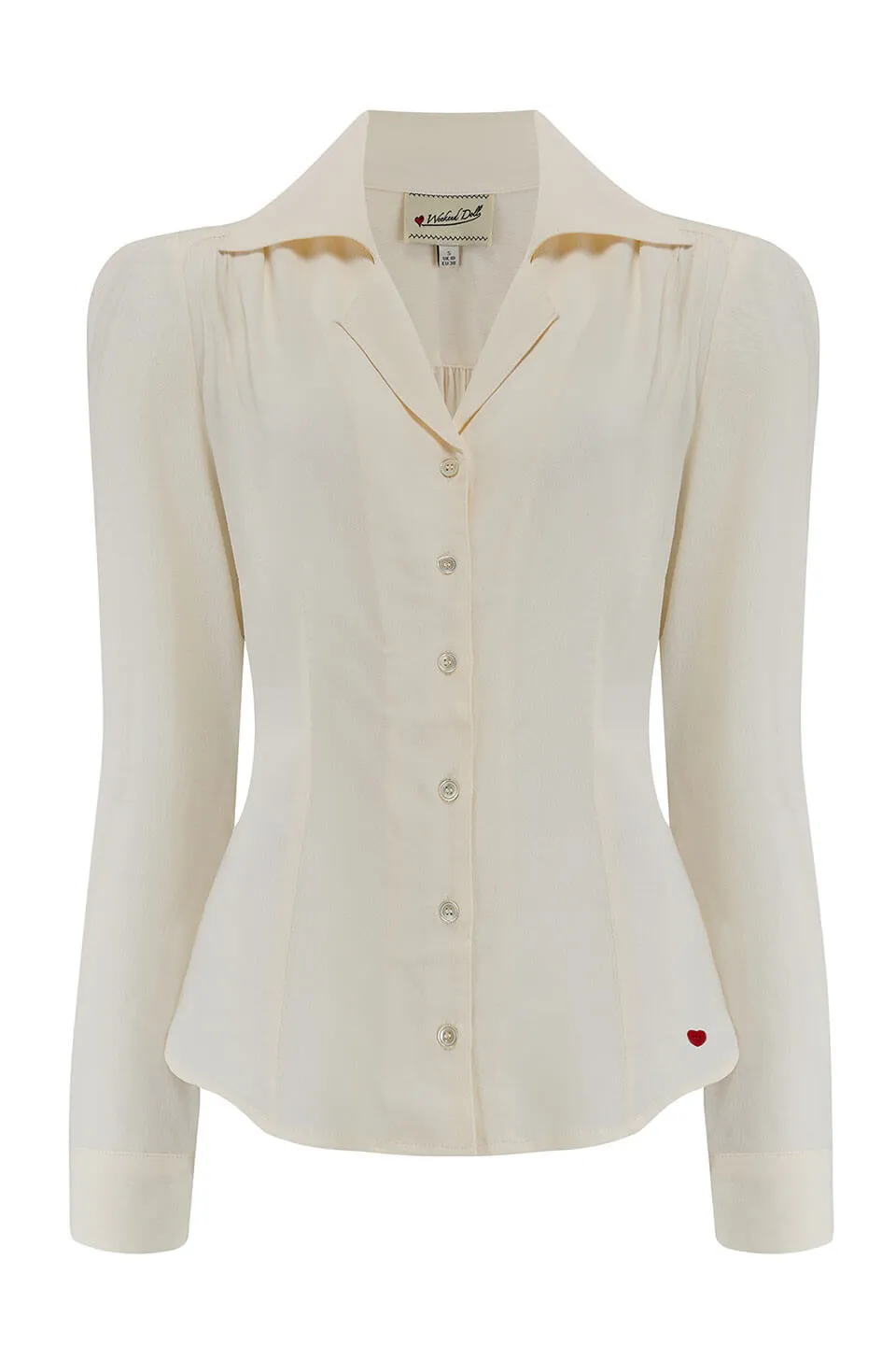 Gene Long Sleeve Blouse in Ivory