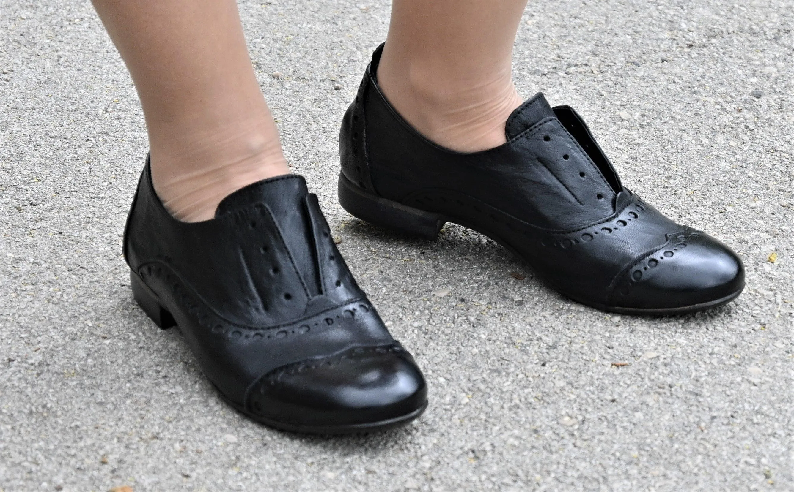 GIUSY 070 - Texas Leather SHOES BLACK