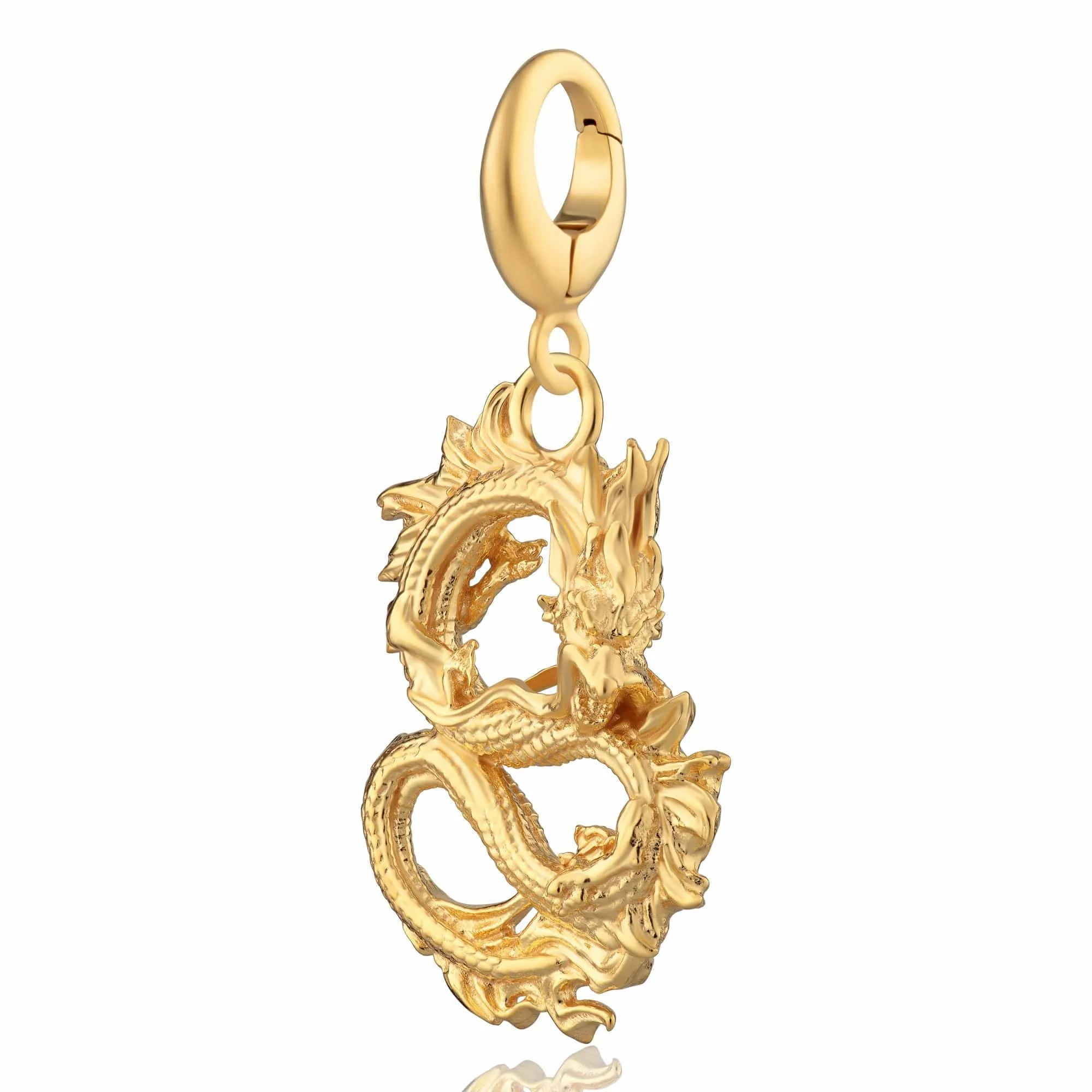 Gold Plated Chinese Dragon Charm