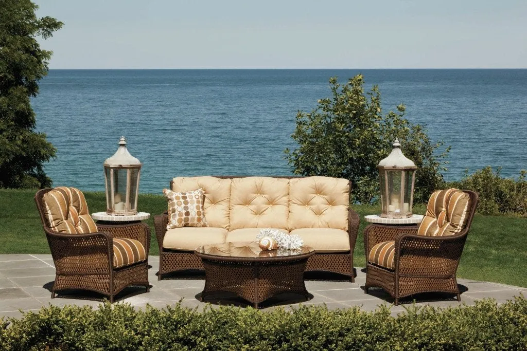 Grand Traverse Outdoor wicker Oval Coffee Table