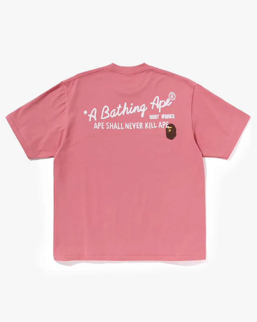 Hand Draw BAPE Relaxed Fit Tee Pink