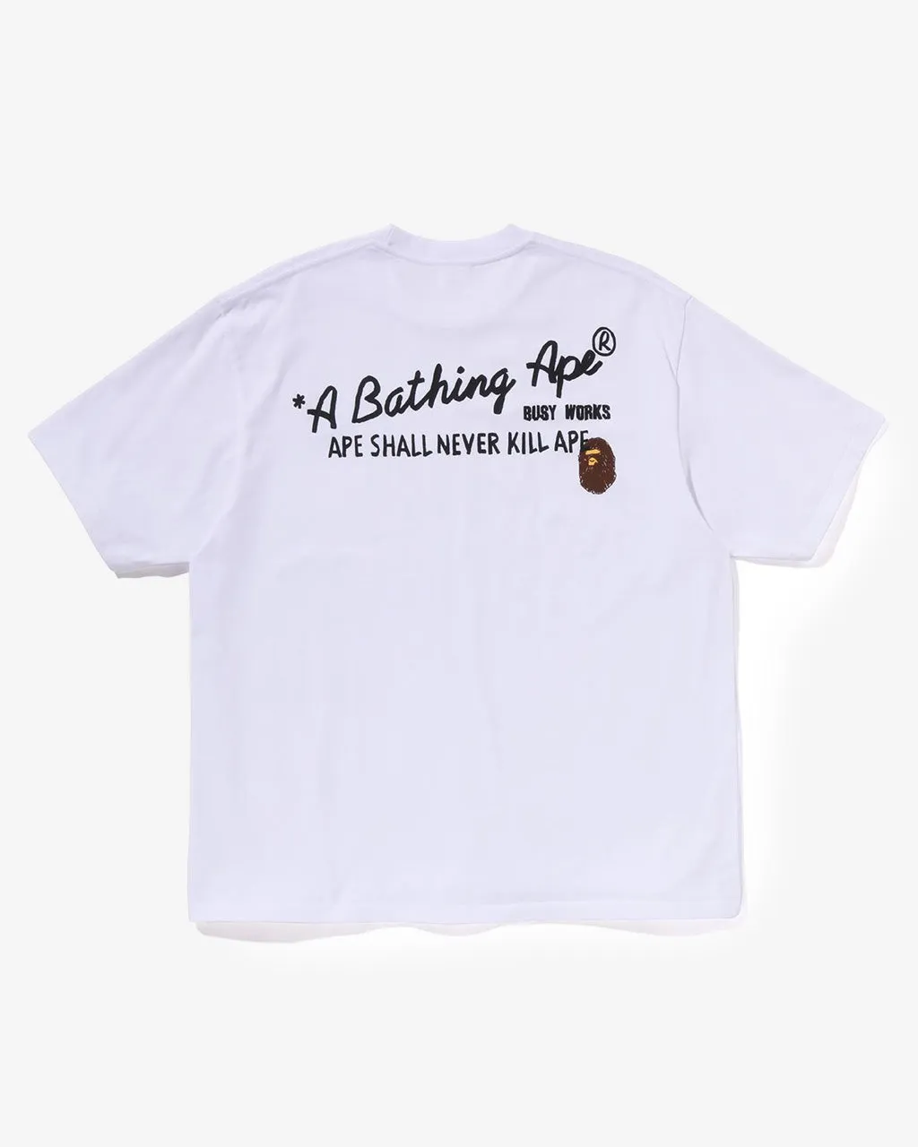 Hand Draw BAPE Relaxed Fit Tee White