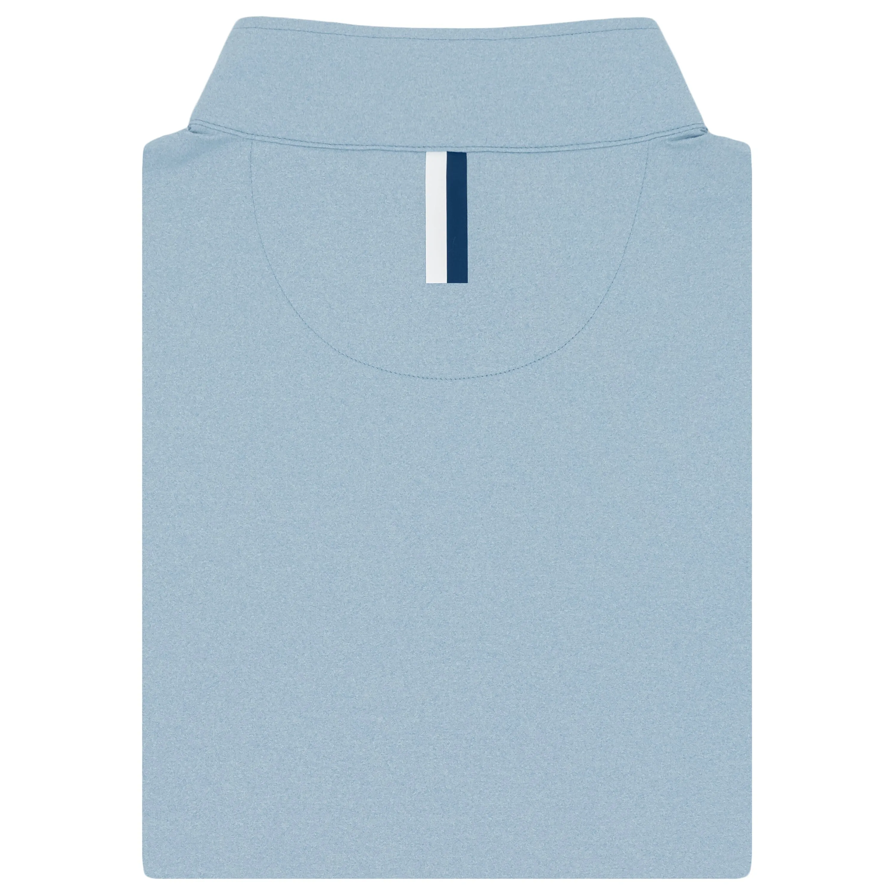 Heather Performance Q-Zip | Heather - Stone Blue/White