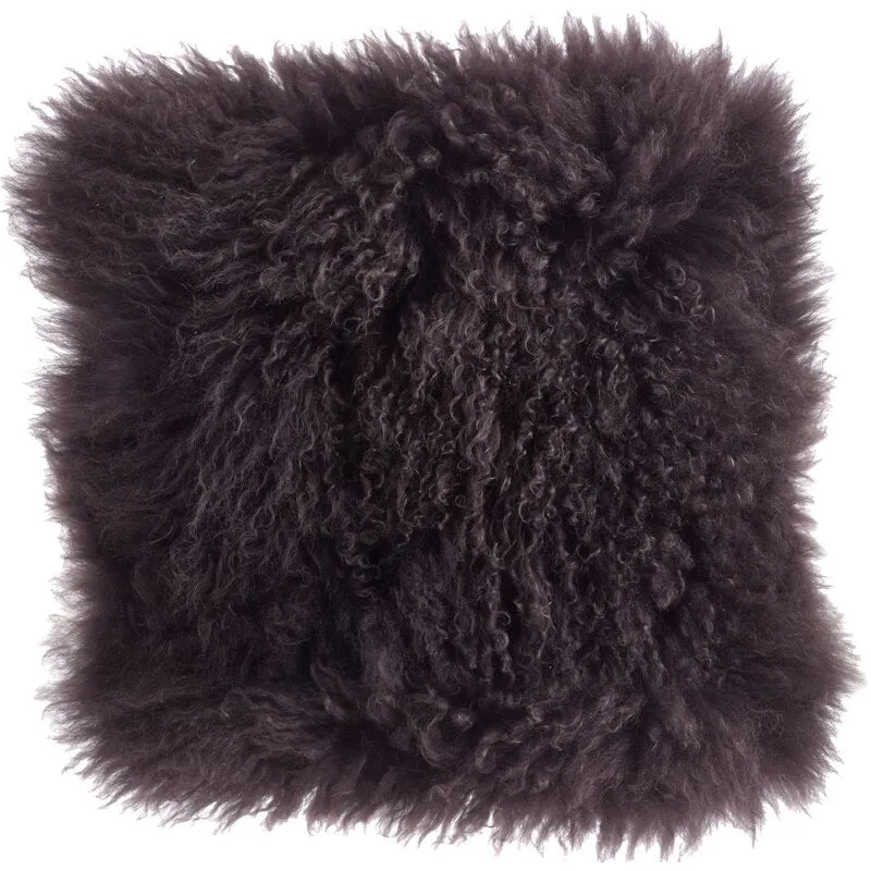 Ivia Square Lamb Fur 100% Wool Pillow Cover & Insert