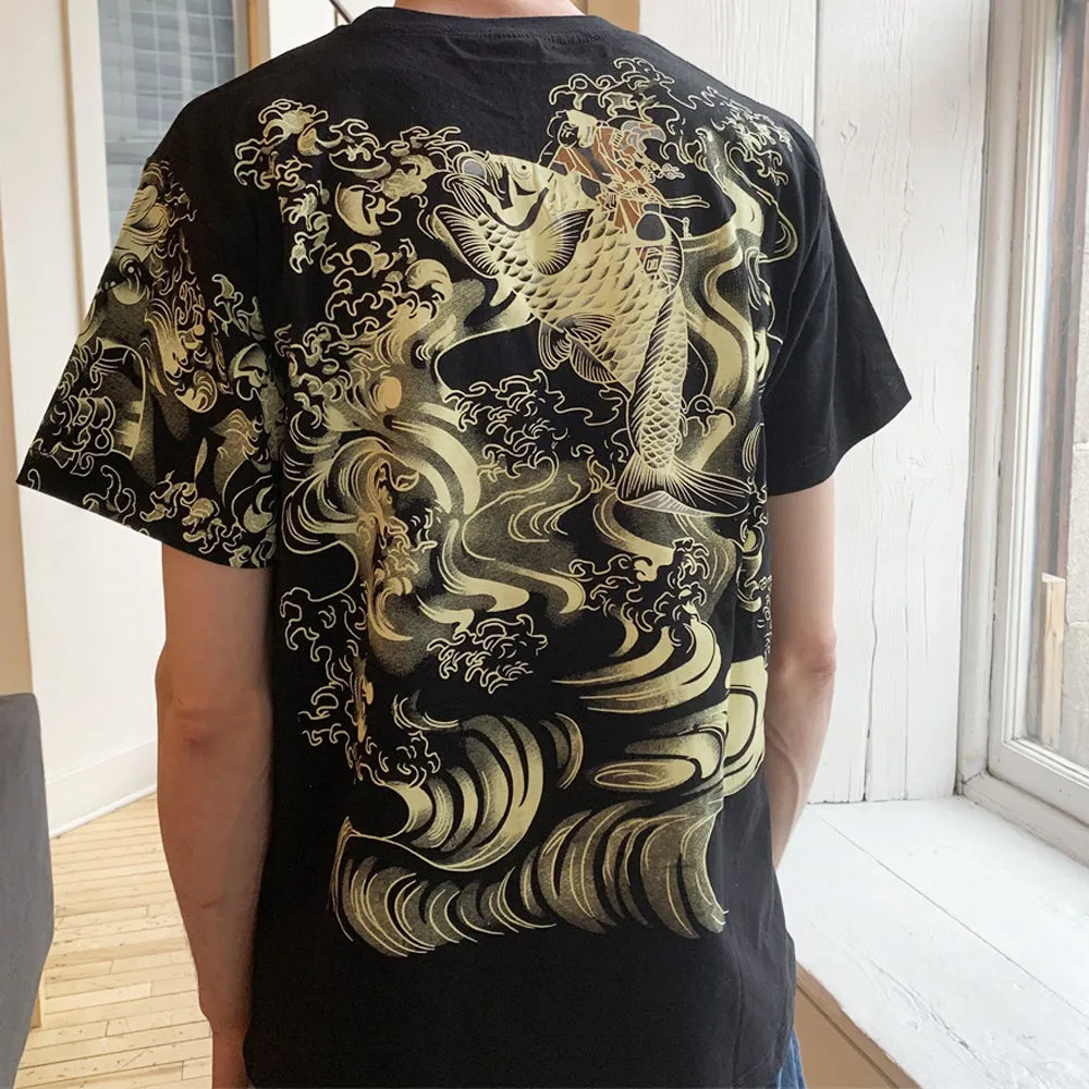 Koi Fish printed T-Shirt (Black)