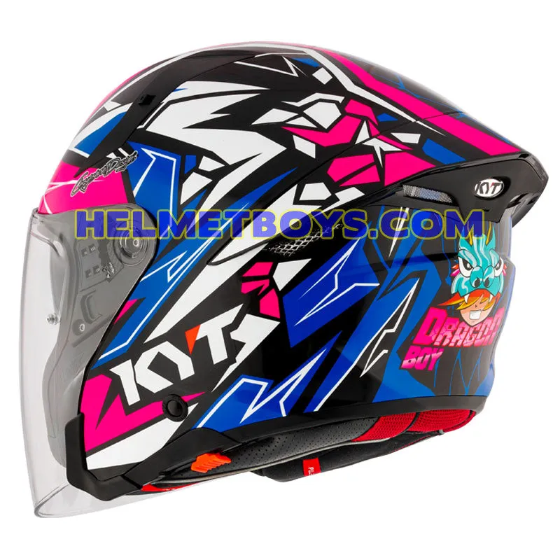 KYT TTR JET Motorcycle Sunvisor Helmet KASMA DANIEL