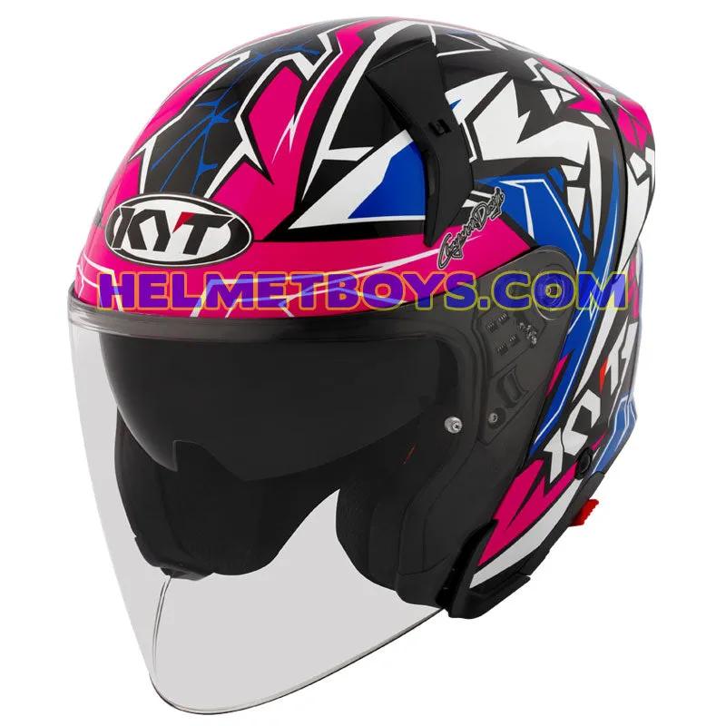 KYT TTR JET Motorcycle Sunvisor Helmet KASMA DANIEL