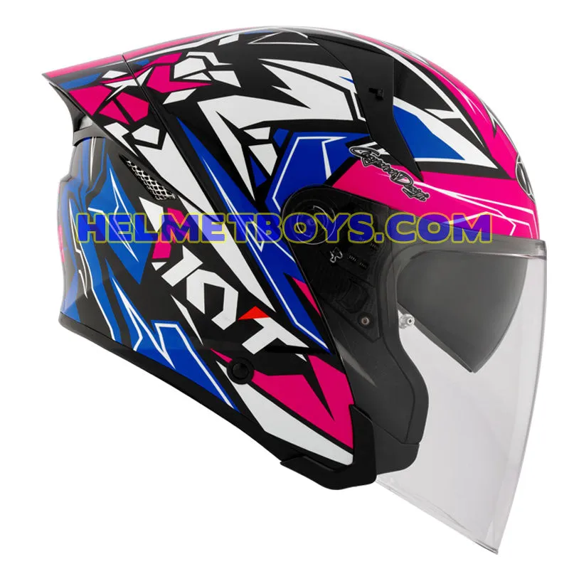 KYT TTR JET Motorcycle Sunvisor Helmet KASMA DANIEL