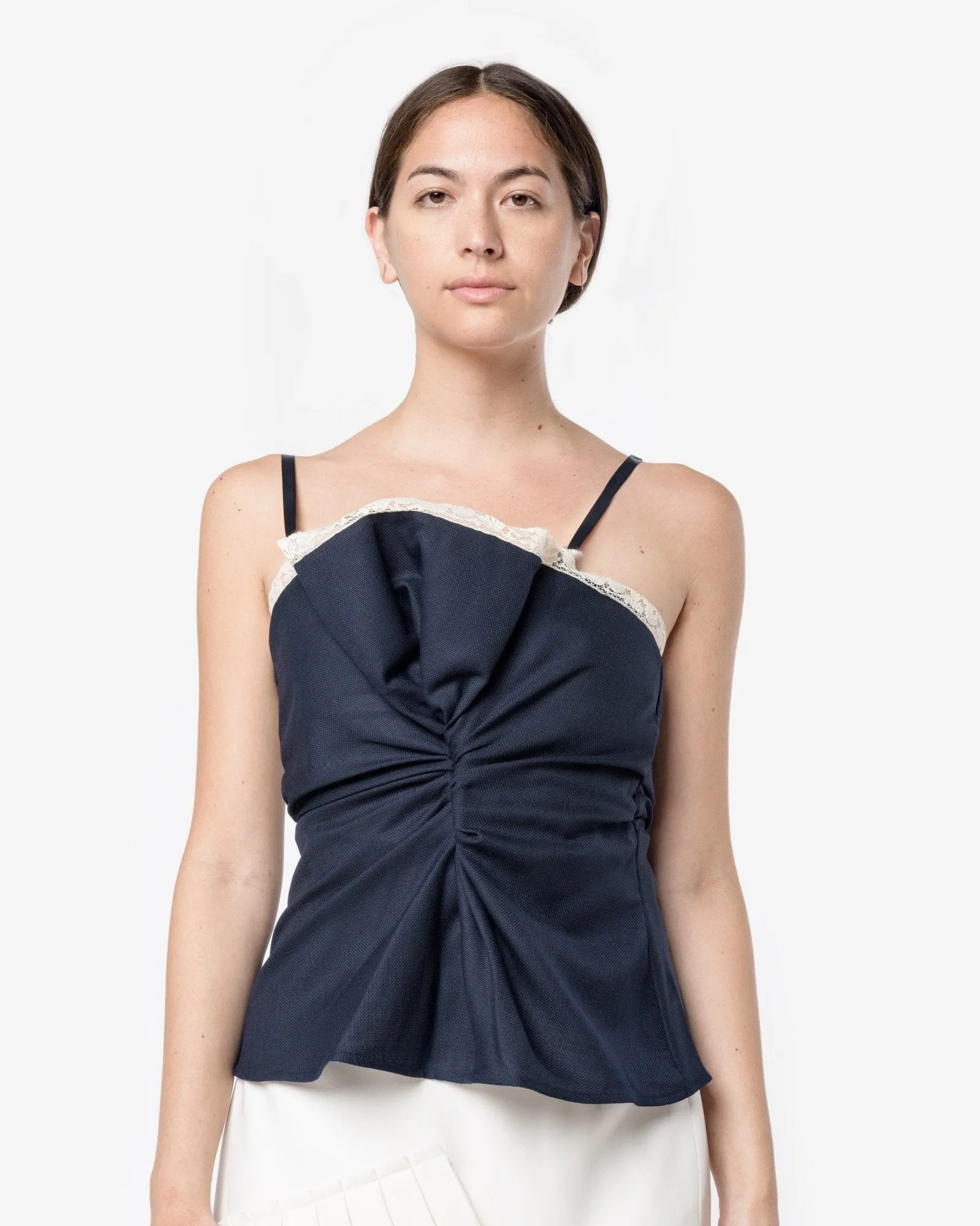 Le Haut Rose Top in Navy