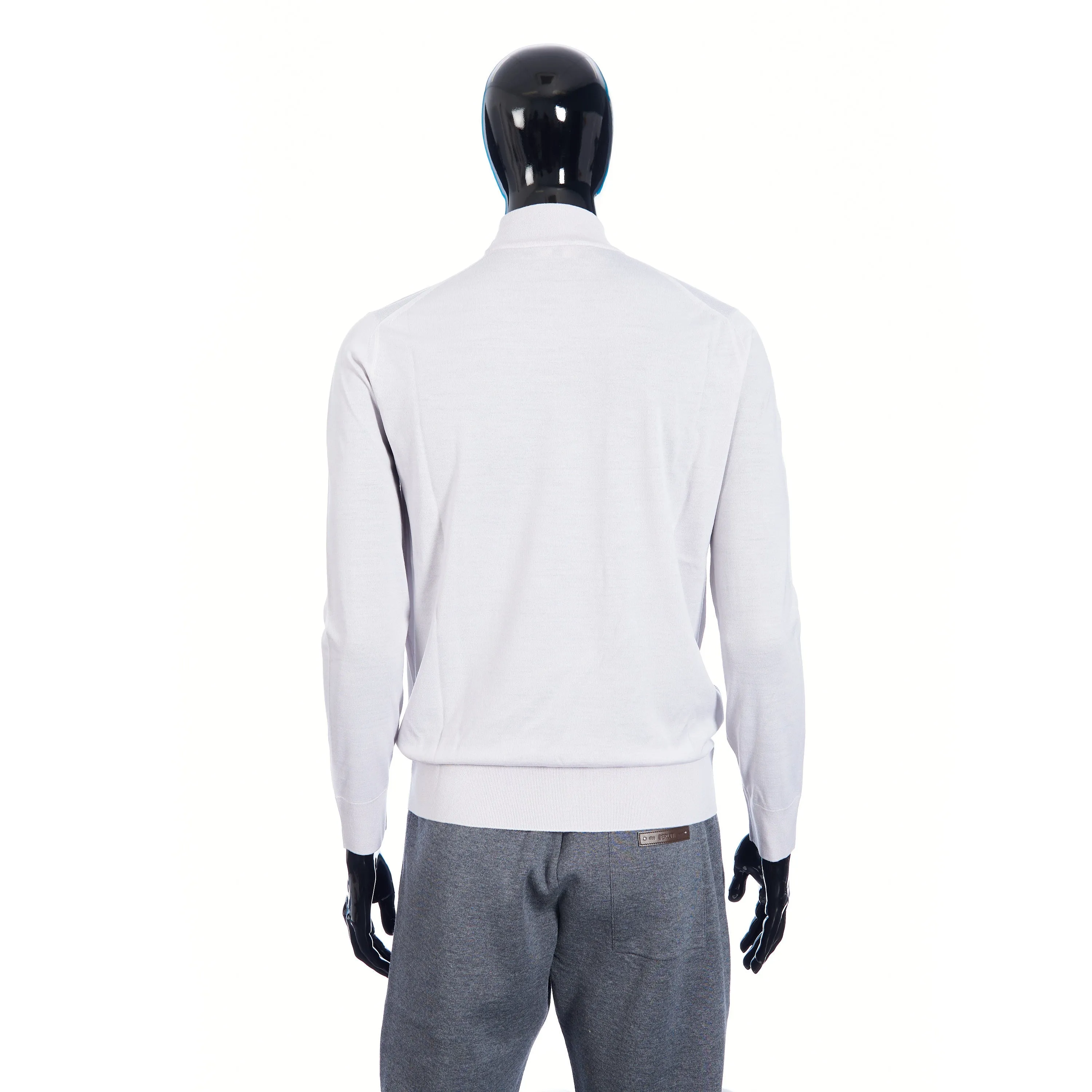 Lupetto Sweater Mock Neck In Ice White Wish Wool