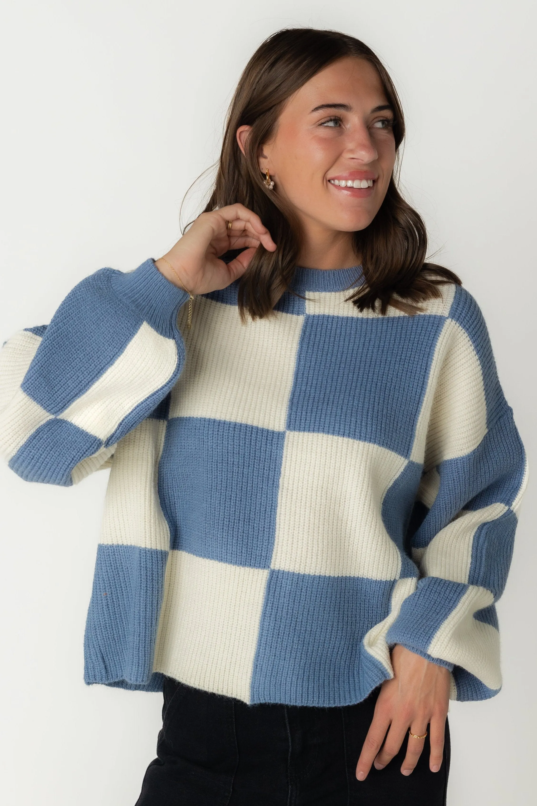 Mandy Checker Sweater