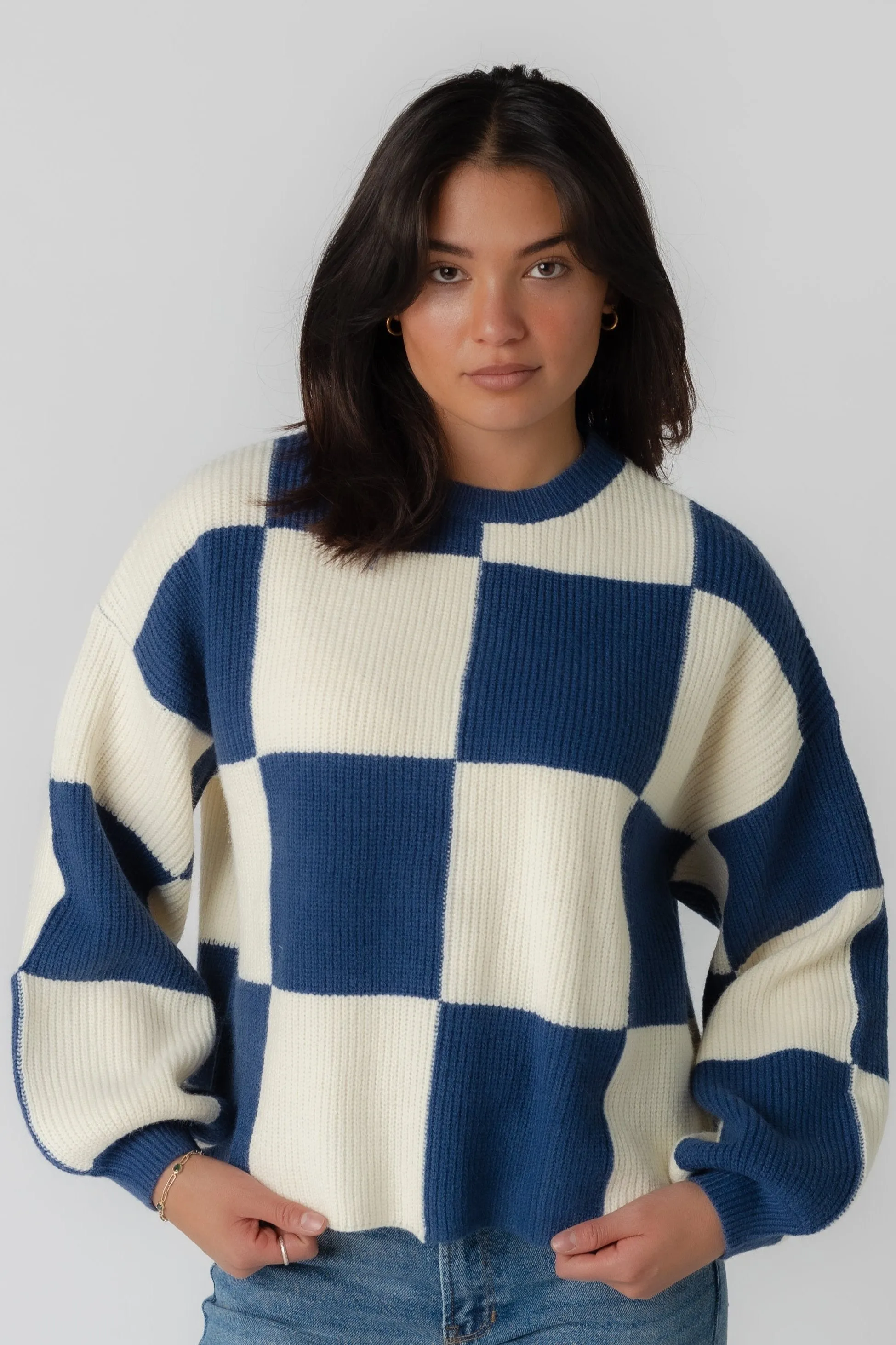 Mandy Checker Sweater