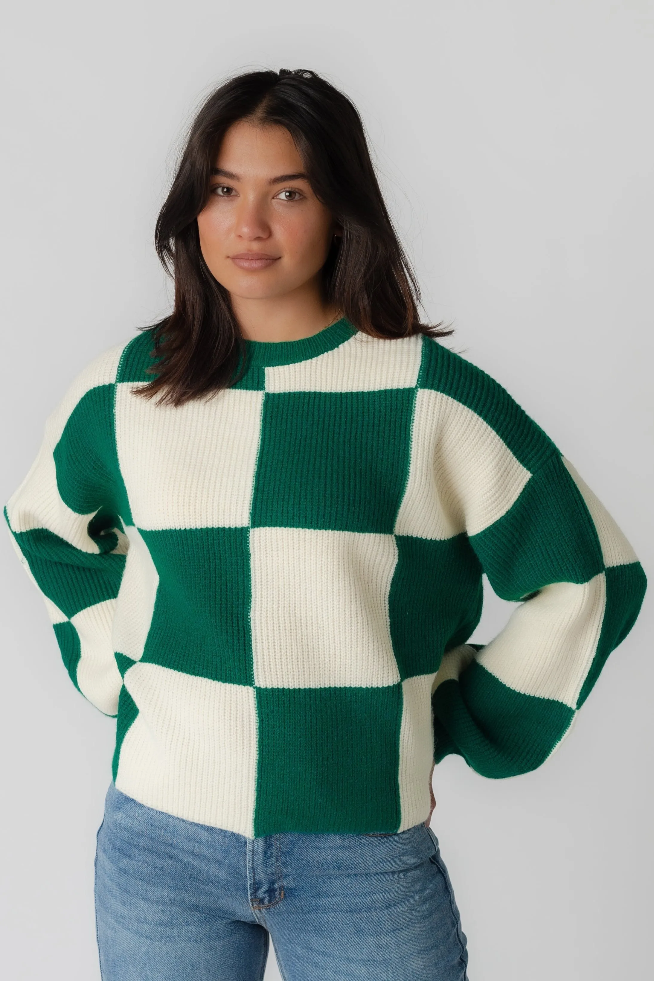 Mandy Checker Sweater