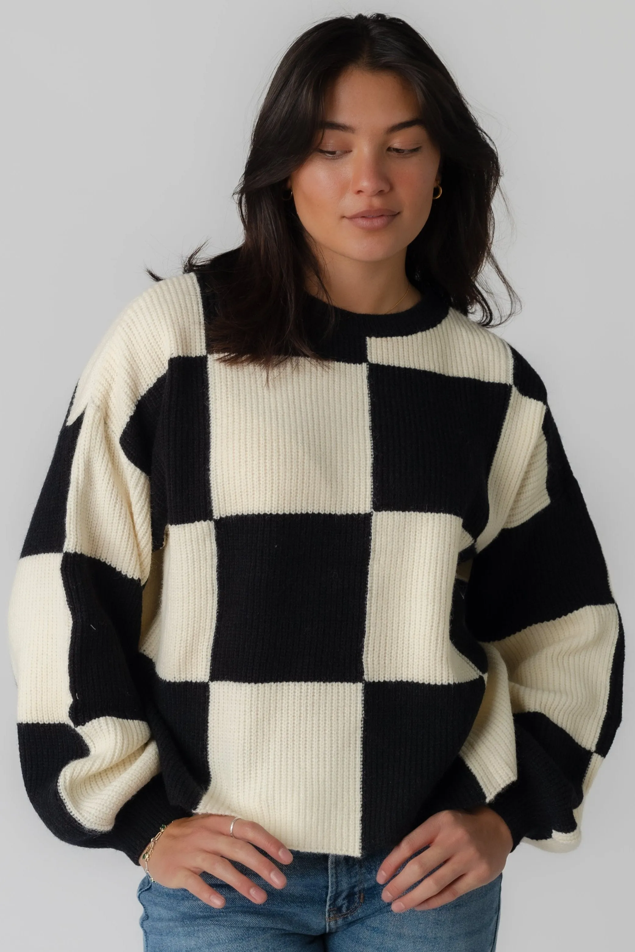 Mandy Checker Sweater