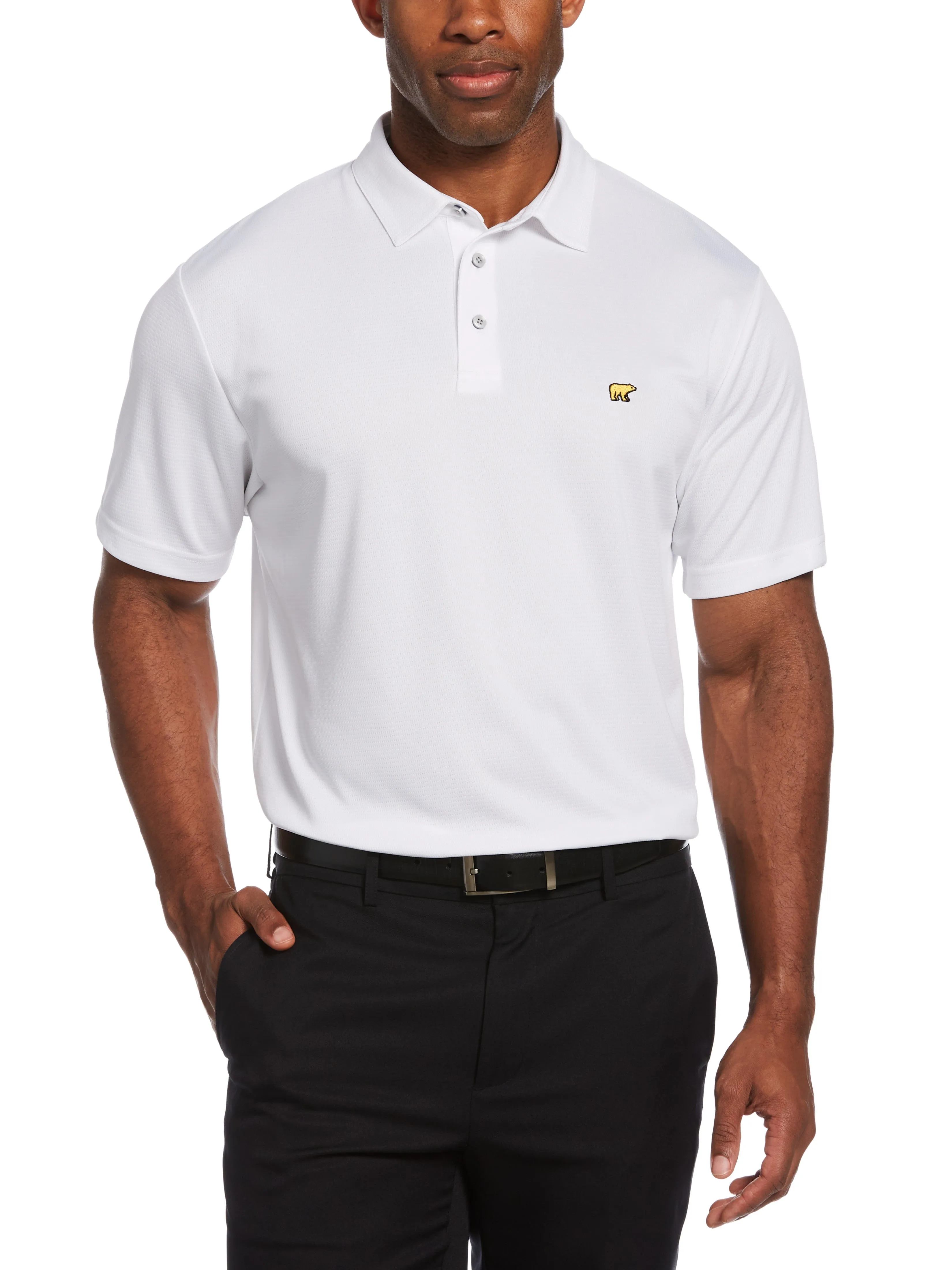 Men's Solid Textured Golf Polo