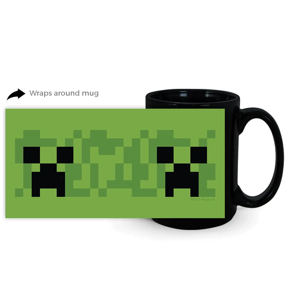 Minecraft Creeper Black Mug