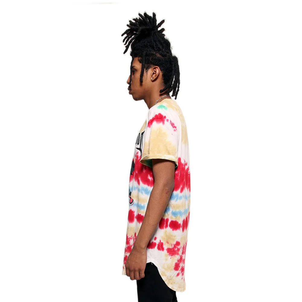 Misunderstood Goku 1990s Vintage Tie Dye Scallop Tee