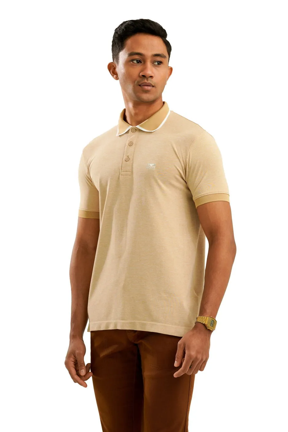 Moose Men’s Marl Seamless Polo T-Shirt