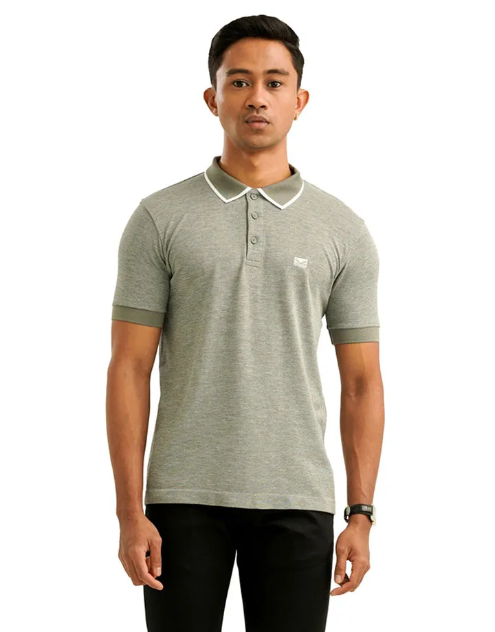 Moose Men’s Marl Seamless Polo T-Shirt