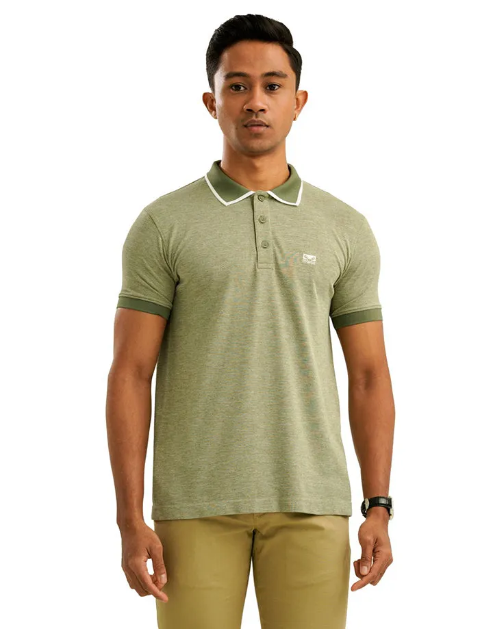 Moose Men’s Marl Seamless Polo T-Shirt