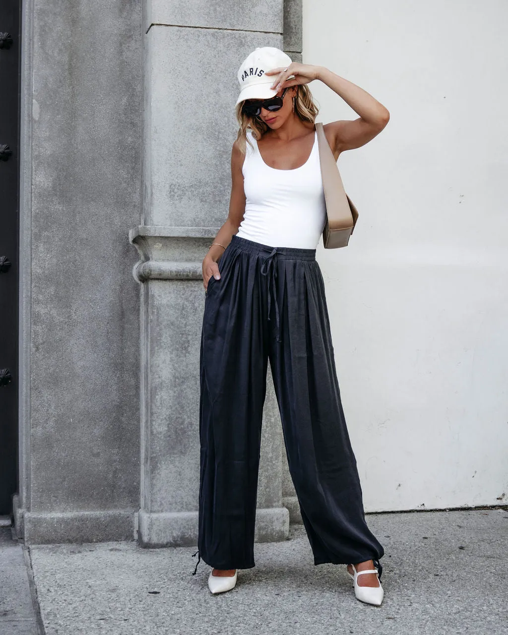 Muse By Magnolia Charcoal Parachute Pants