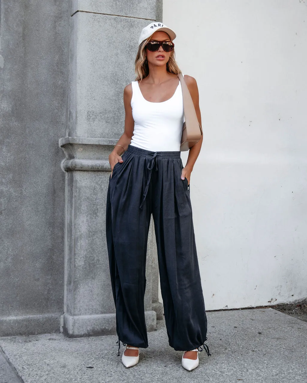 Muse By Magnolia Charcoal Parachute Pants