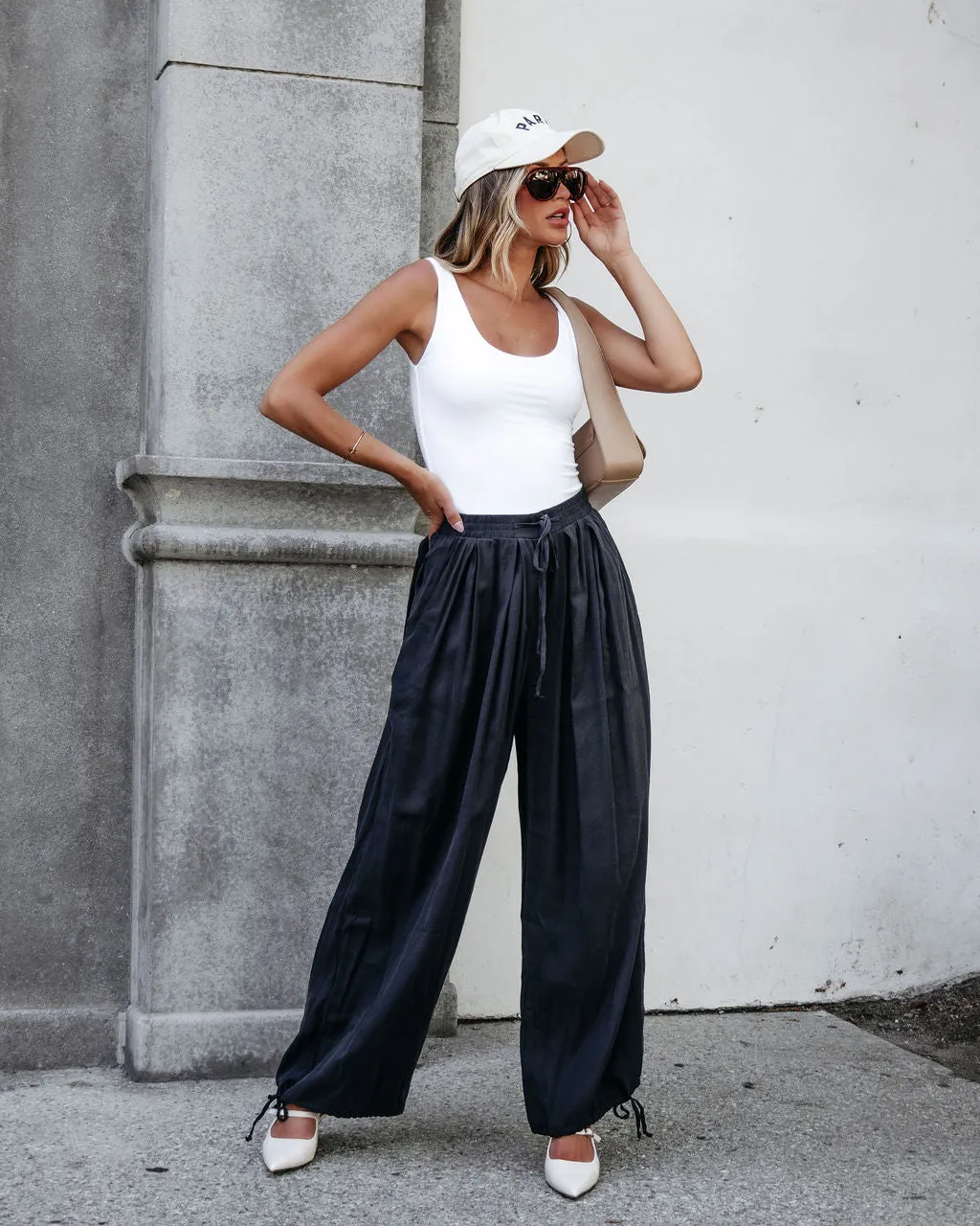 Muse By Magnolia Charcoal Parachute Pants