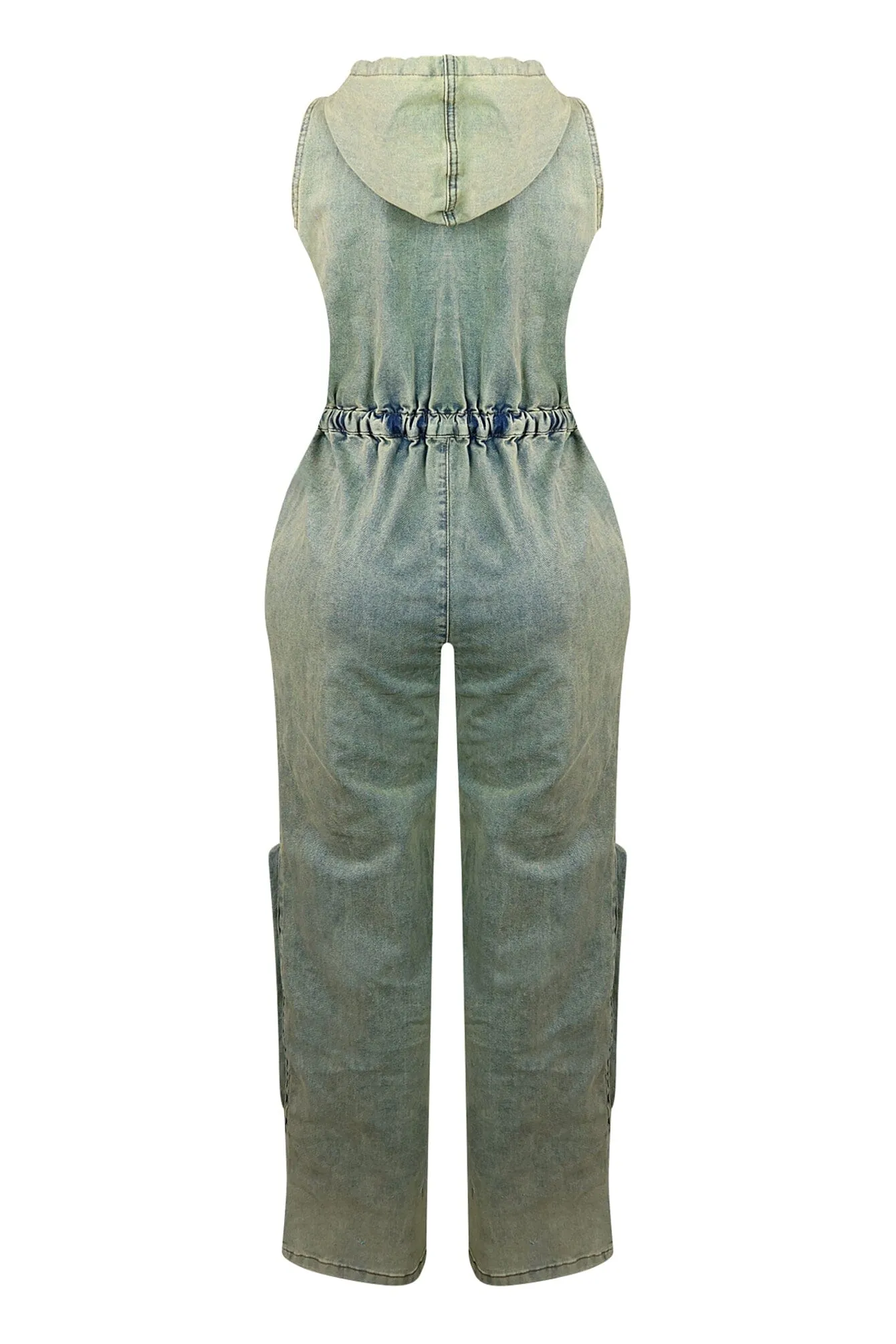 Natalie Vintage Wash Denim Jumpsuit