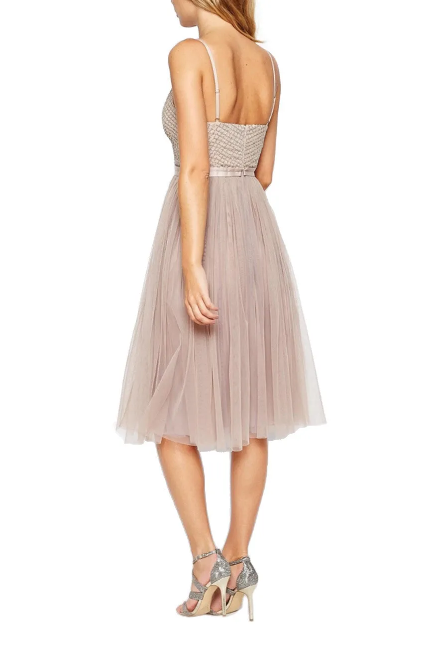 Nude Coppelia Embellished Ballet Tulle Dress