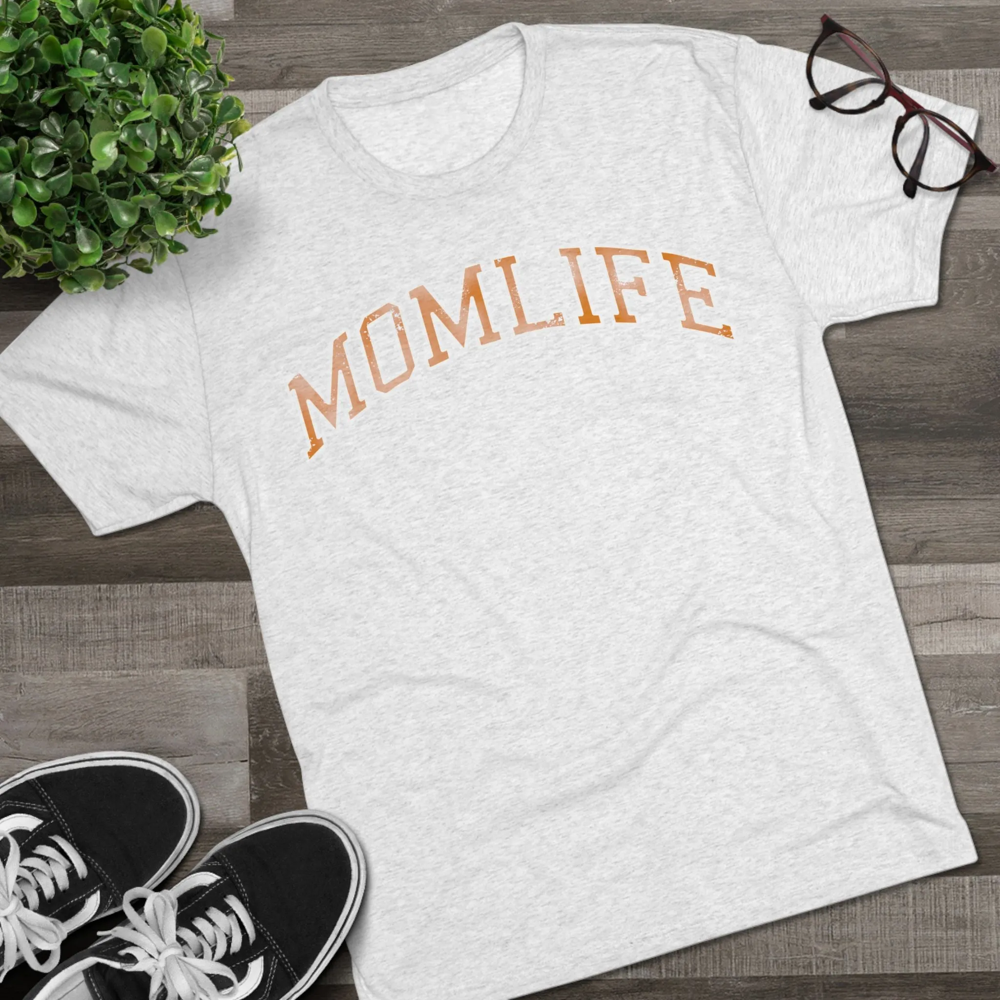 ORANGE and WHITE Football Mom Shirt