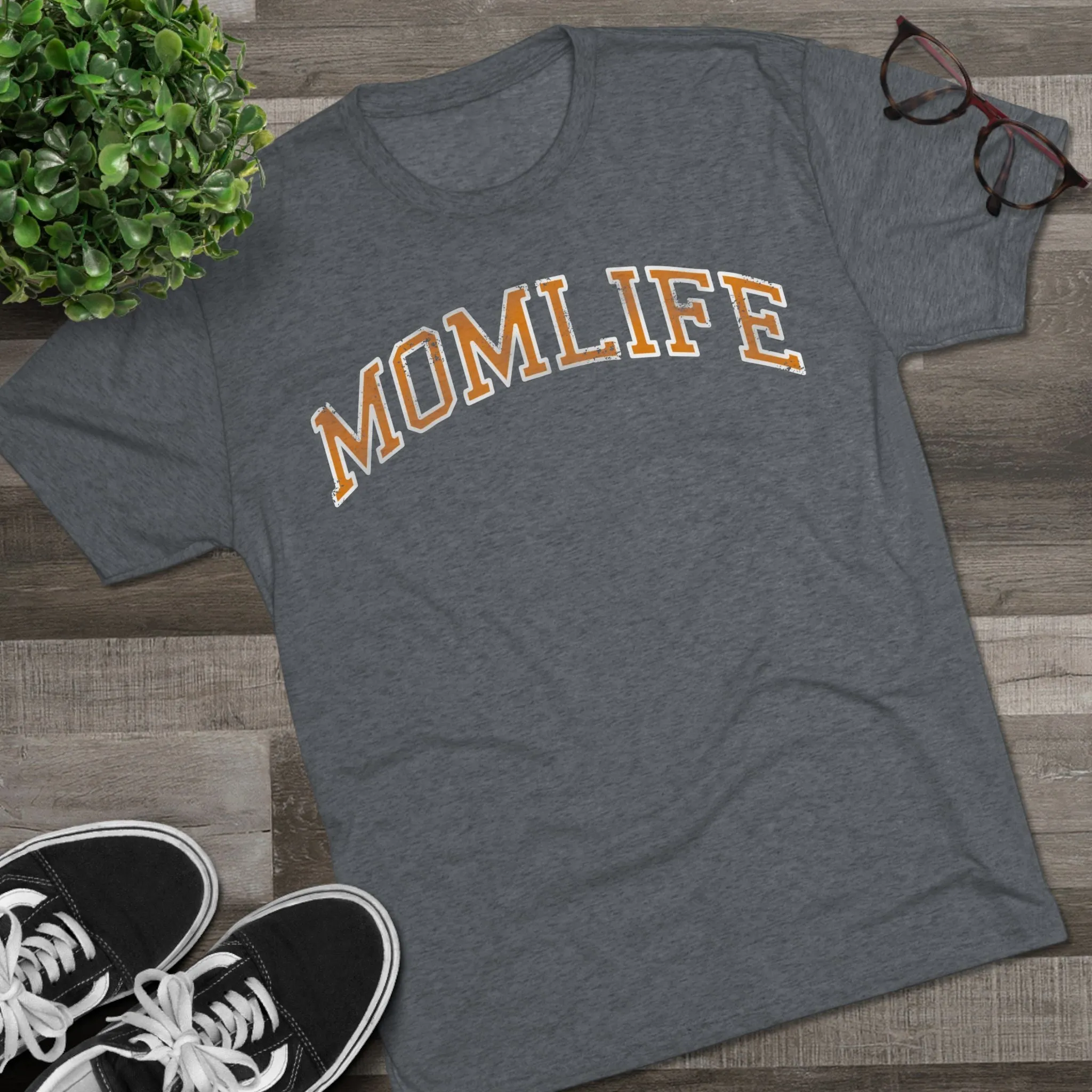 ORANGE and WHITE Football Mom Shirt