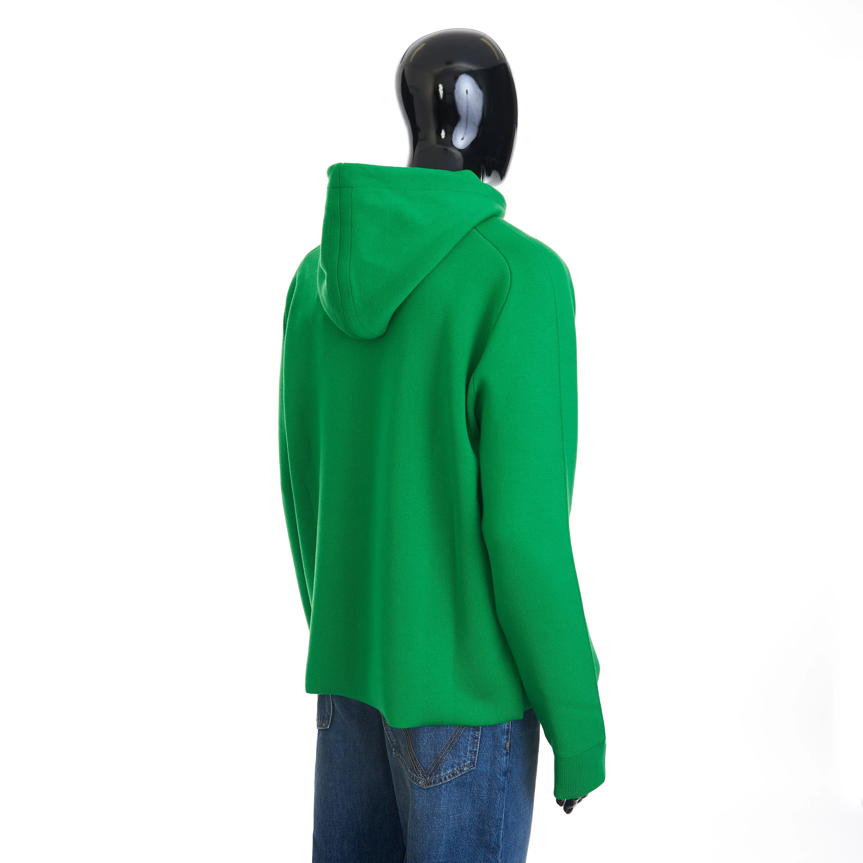 Parakeet Green Lightweight Double Merino Wool Hooded Jumper