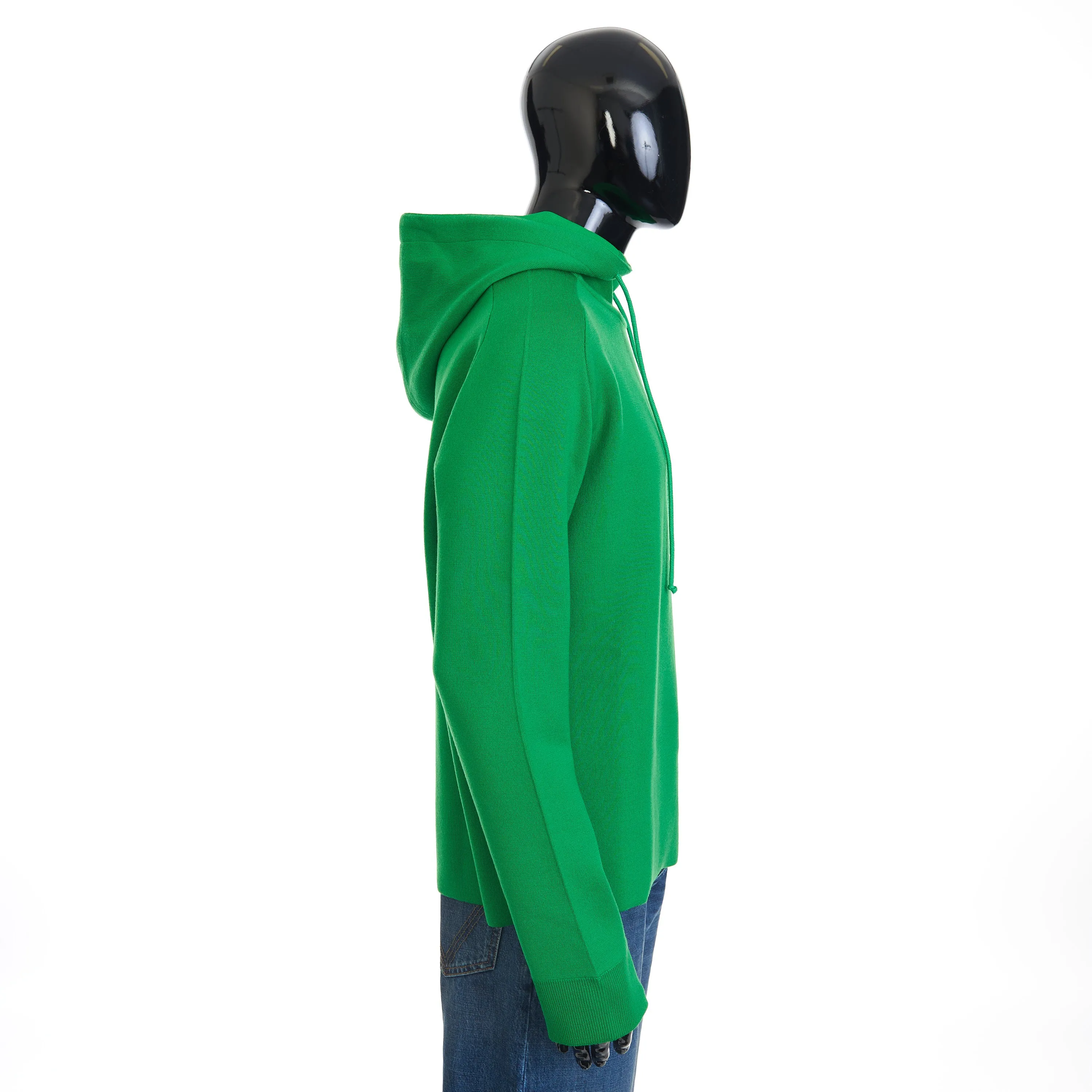 Parakeet Green Lightweight Double Merino Wool Hooded Jumper