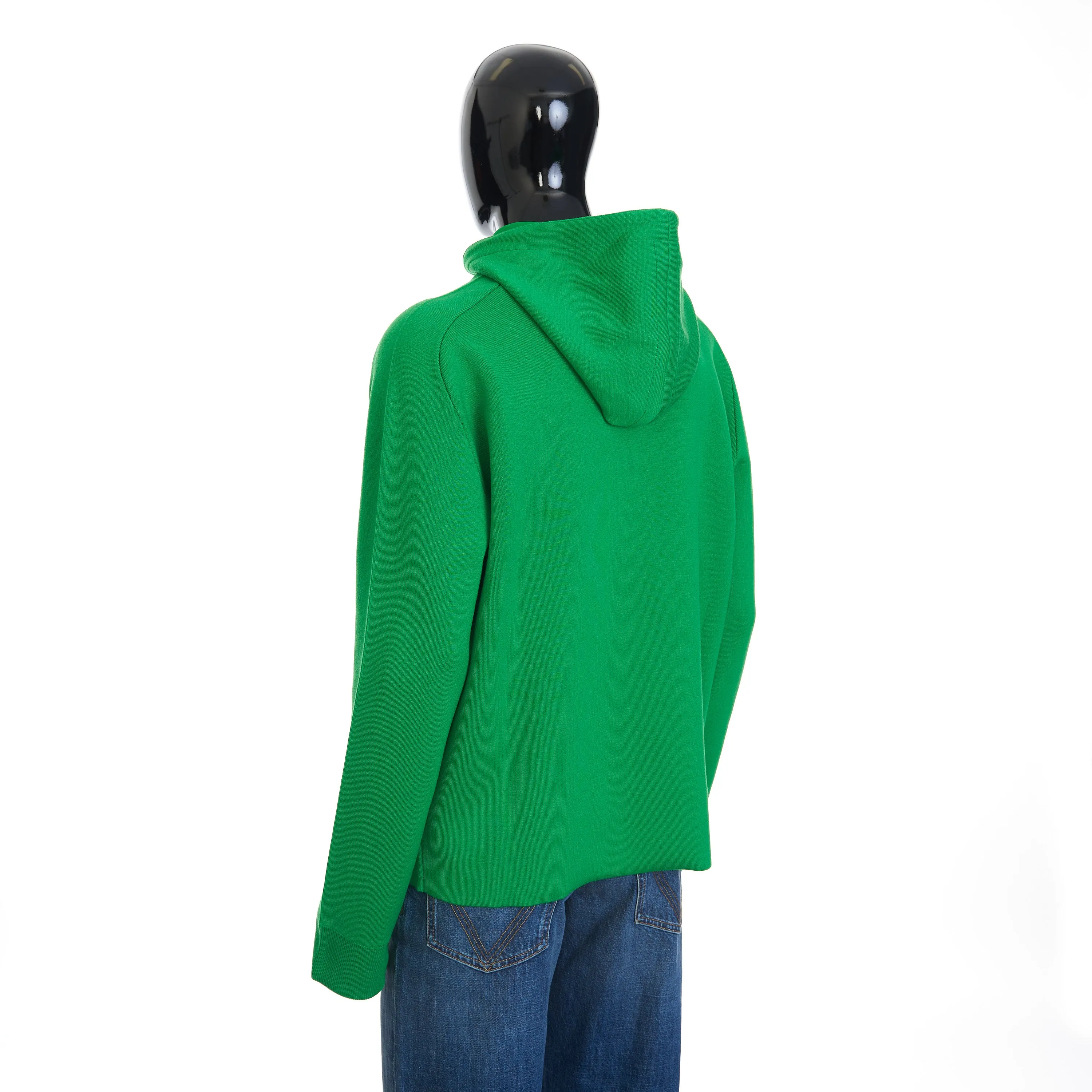 Parakeet Green Lightweight Double Merino Wool Hooded Jumper