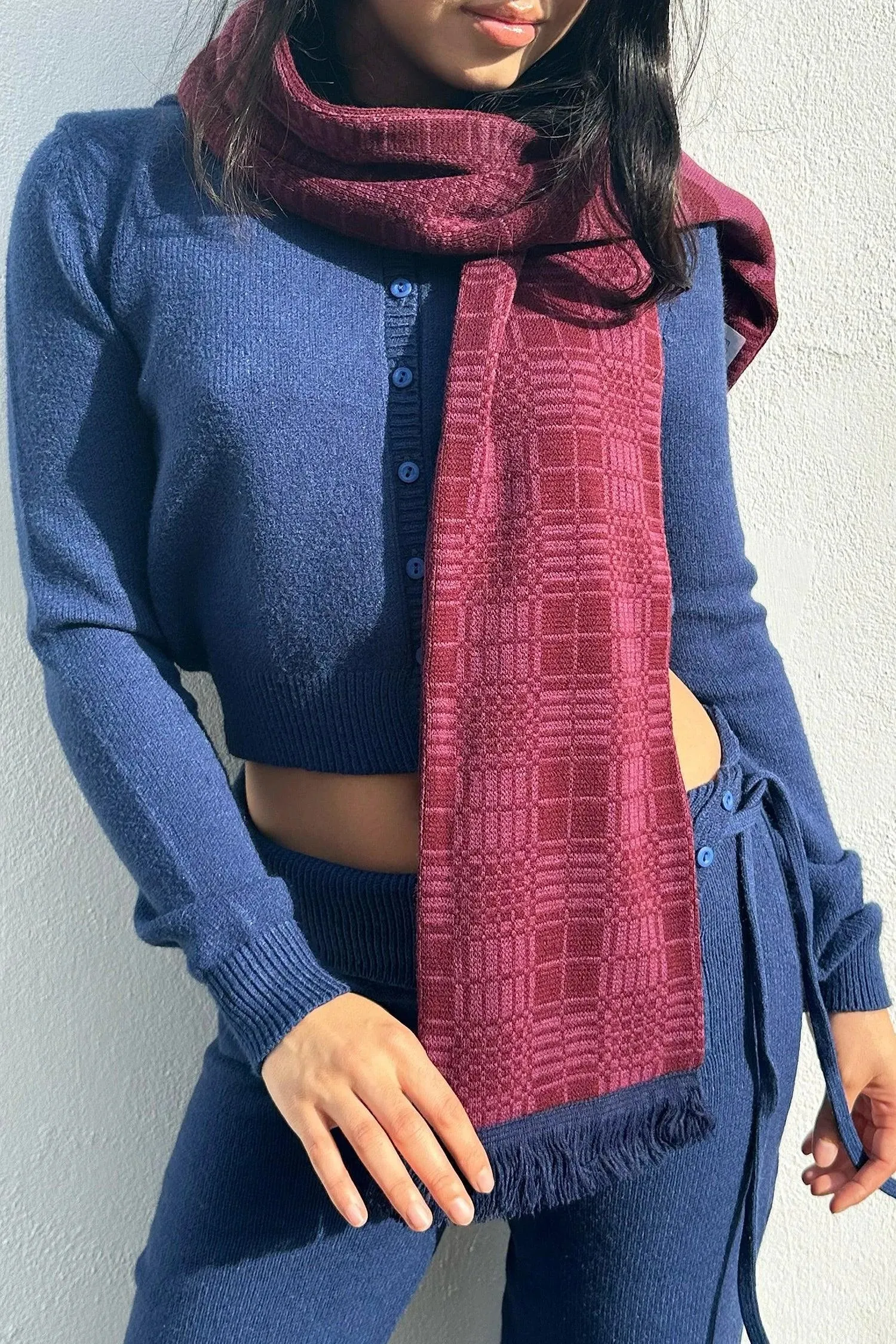 Peachy FC Scarf, Plum Navy