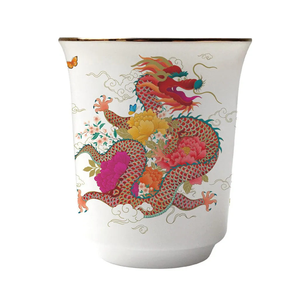 'Peony Dragon' Set of 2 Teacups