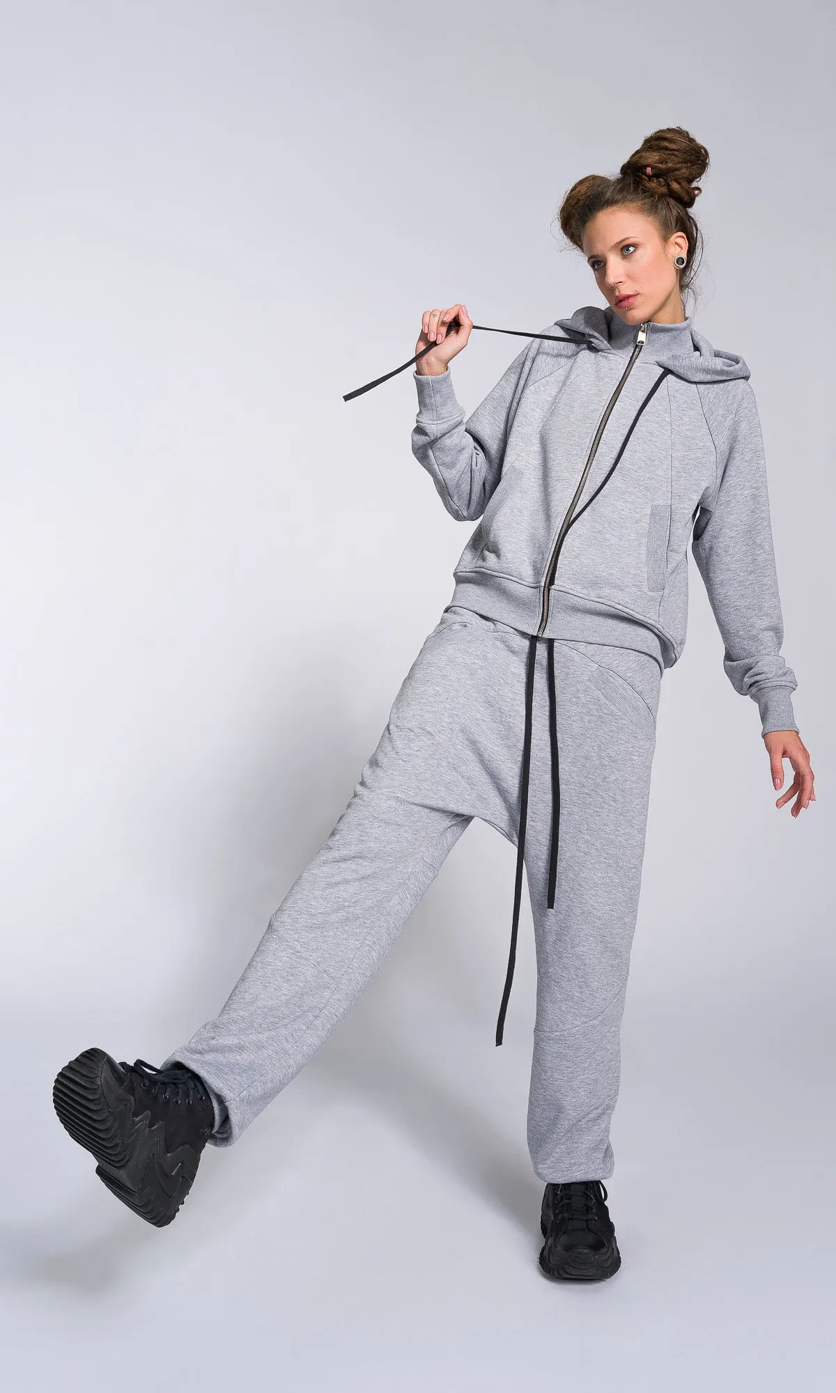 Relaxed Fit Drop Crotch Sweatpants