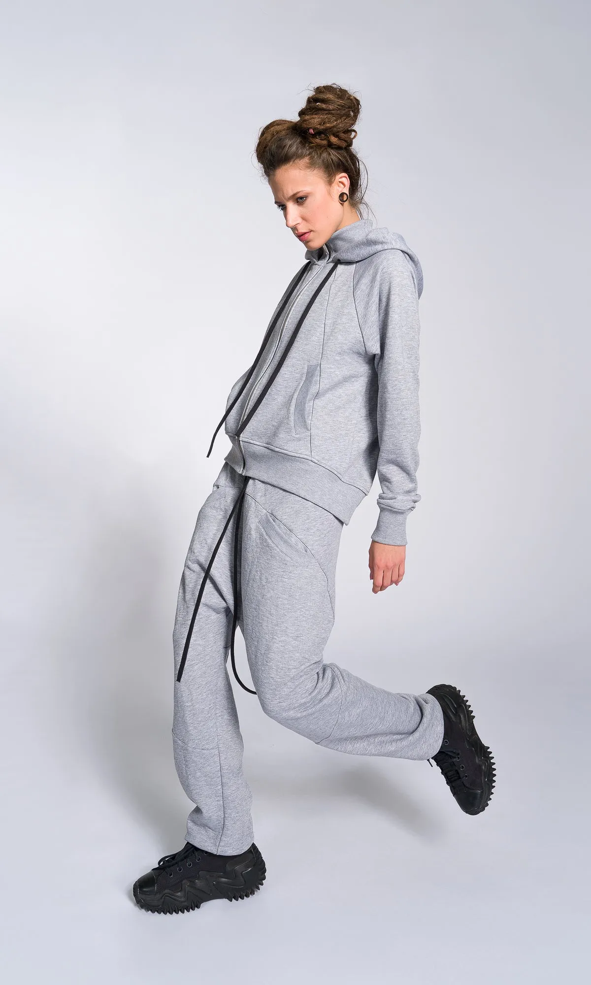 Relaxed Fit Drop Crotch Sweatpants