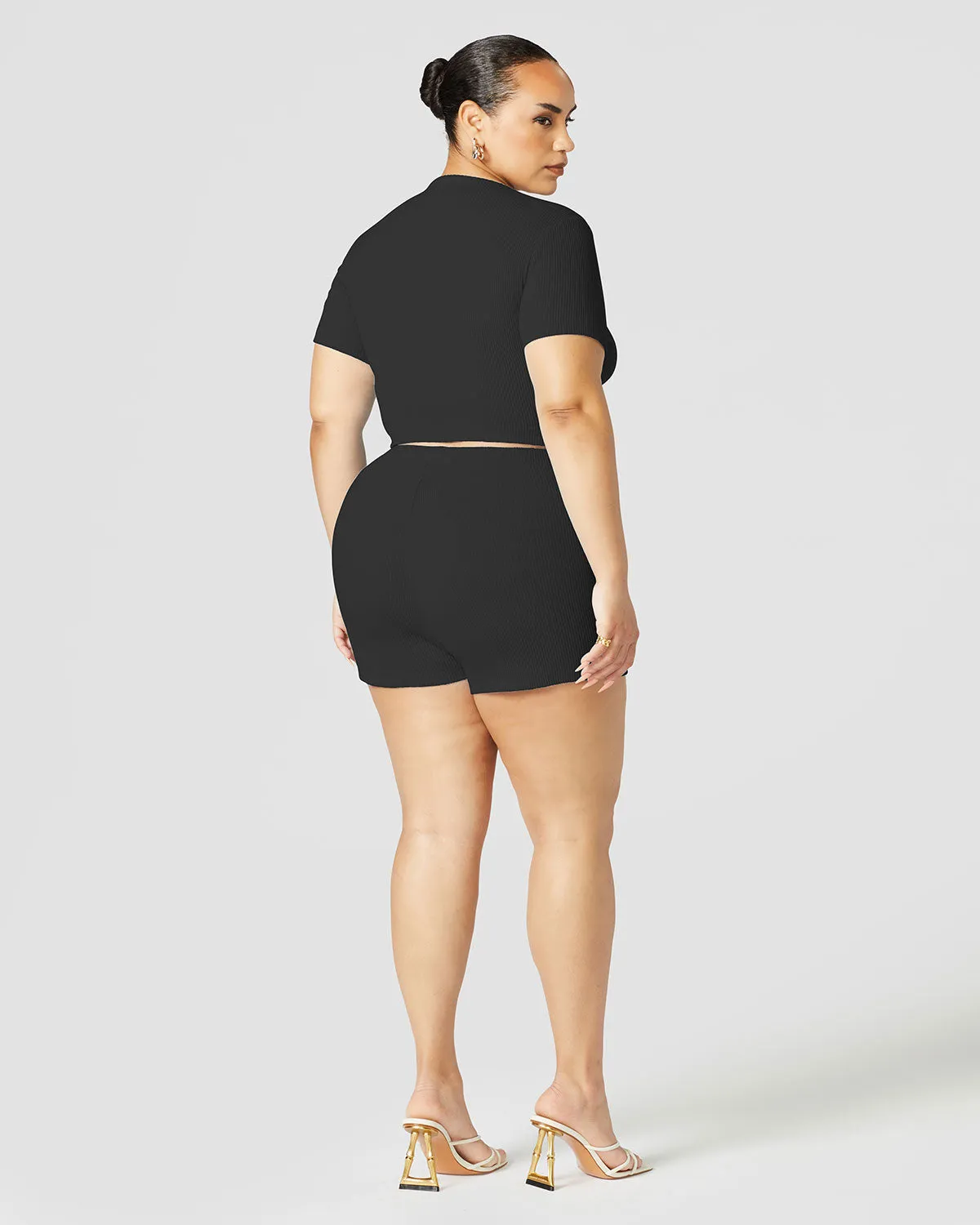 Ribbed High Waist Short