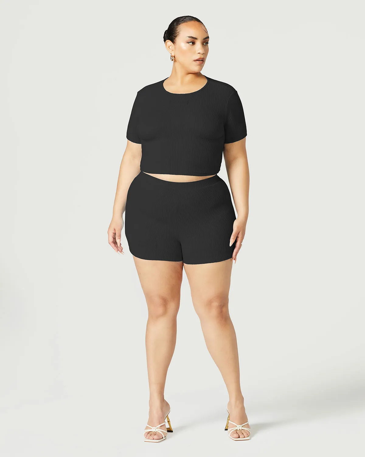 Ribbed High Waist Short