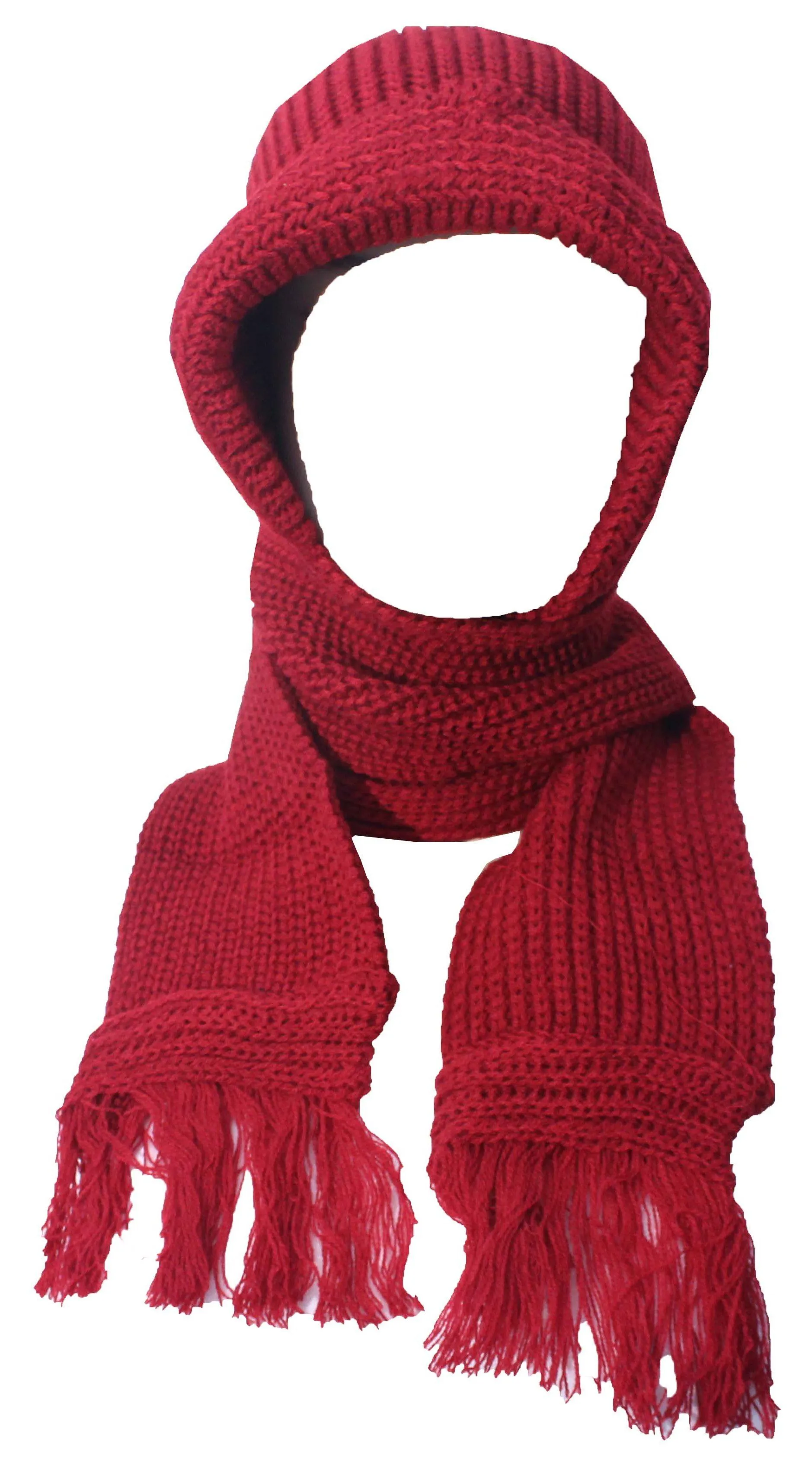 Romano nx 2-in-1 Wool Scarves for Women with Wool Cap Attached