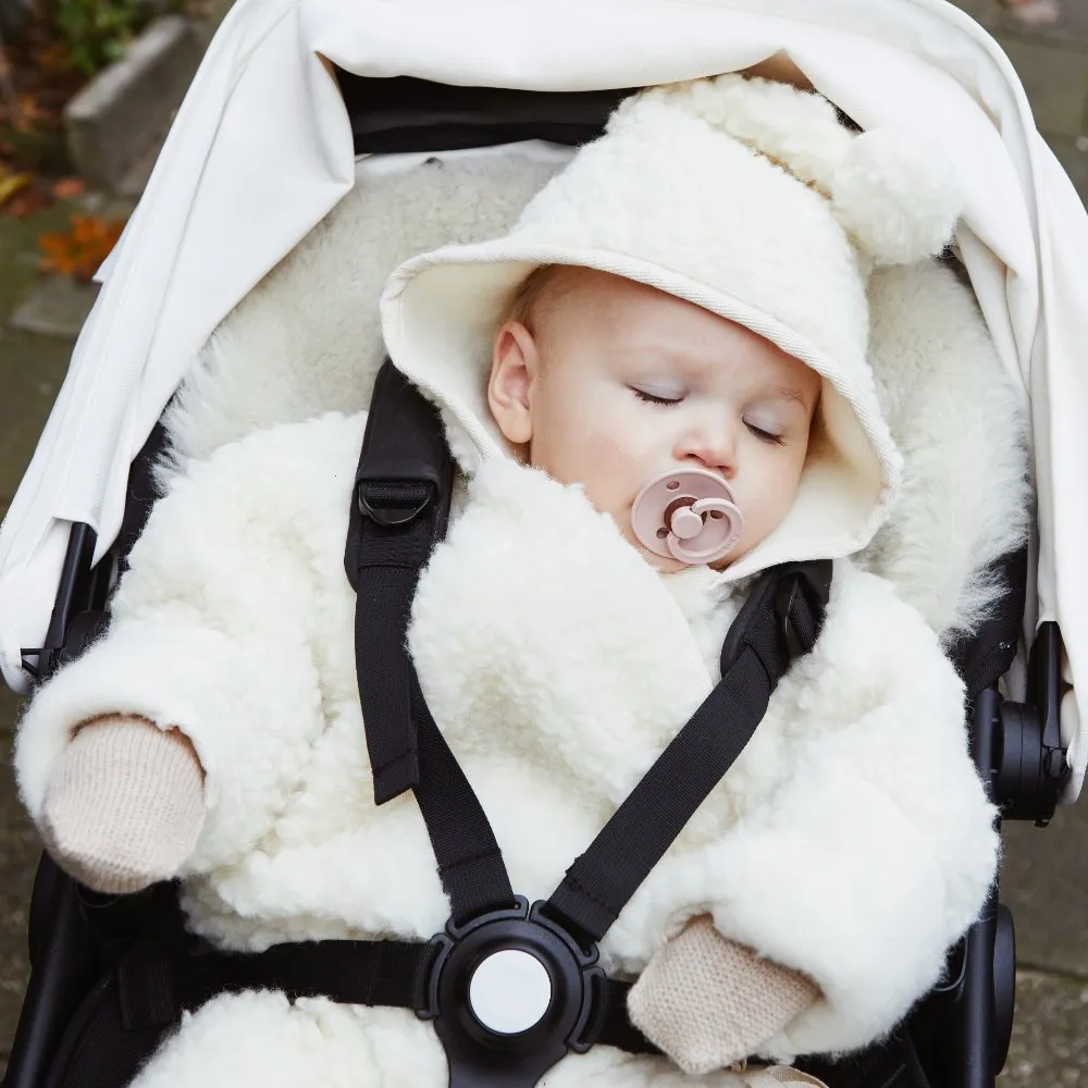 Snuggle suit - 100% Wool - Milk