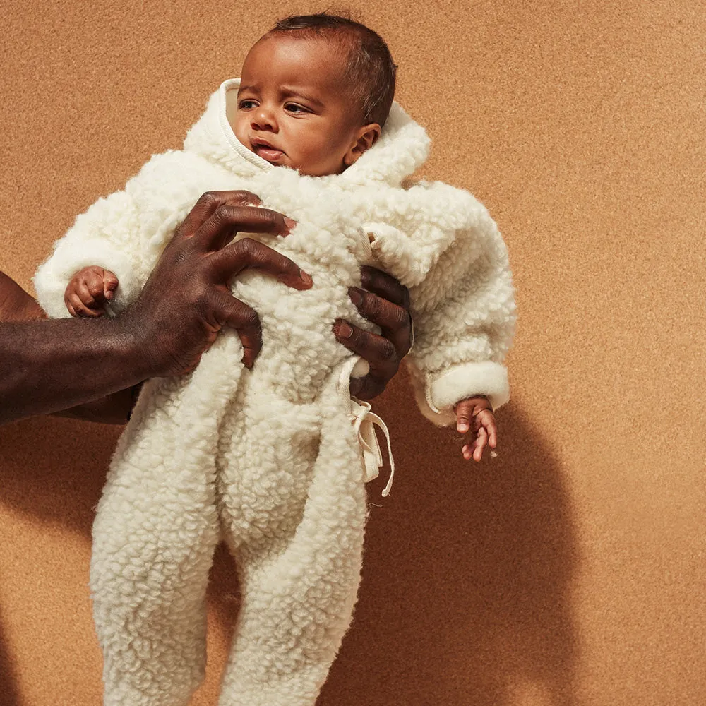 Snuggle suit - 100% Wool - Milk