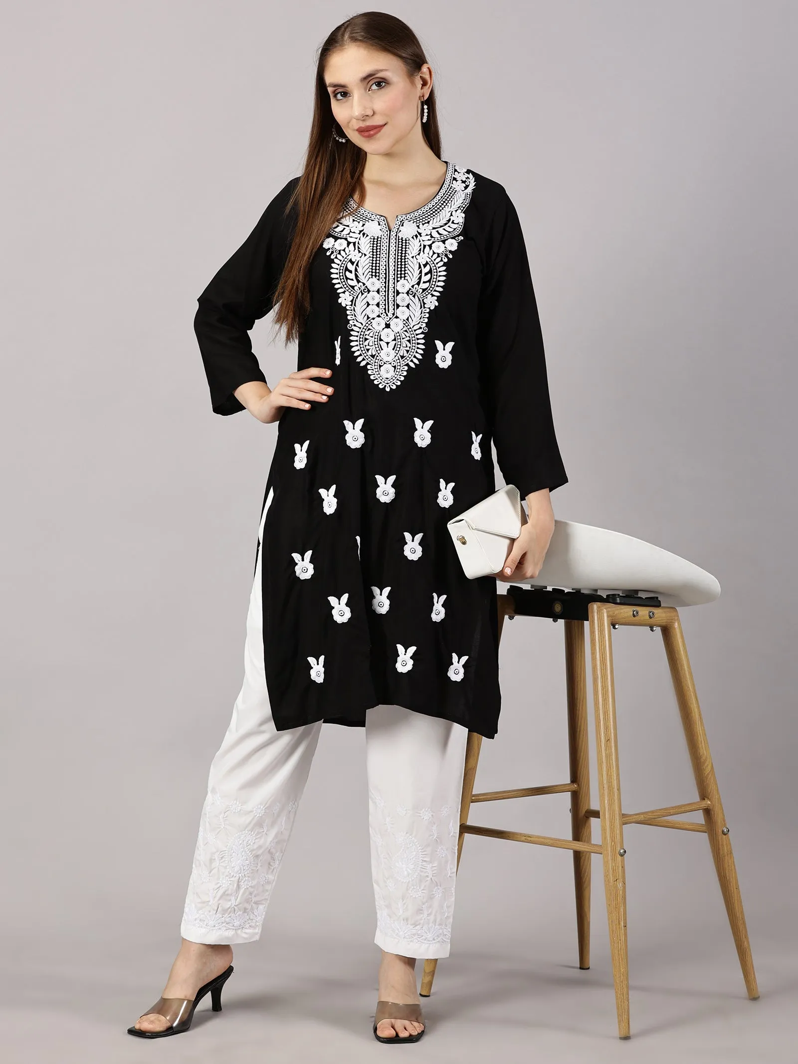 Soft rayon cotton kurti | Embroidered women’s kurti | Traditional ethnic wear