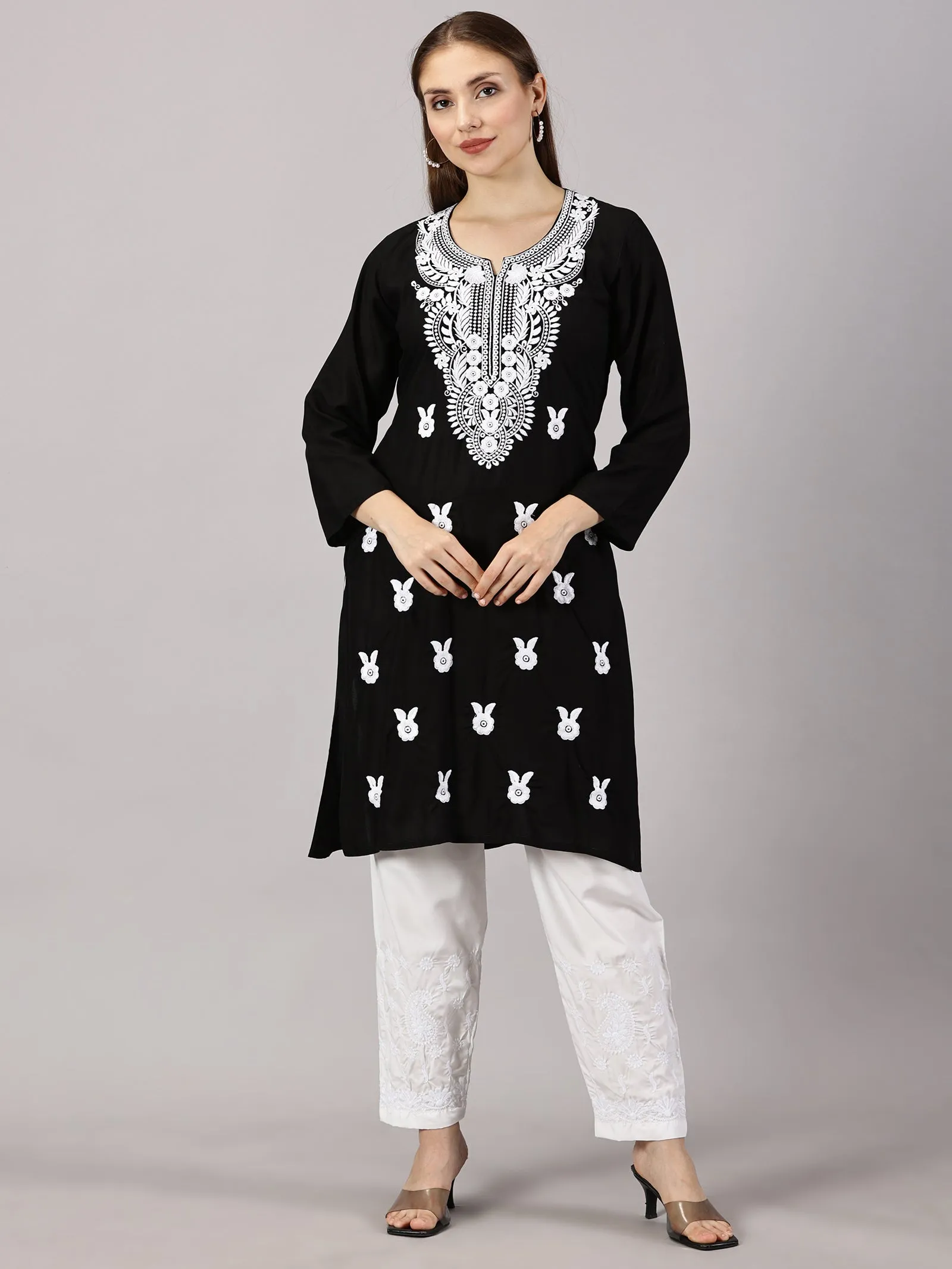 Soft rayon cotton kurti | Embroidered women’s kurti | Traditional ethnic wear