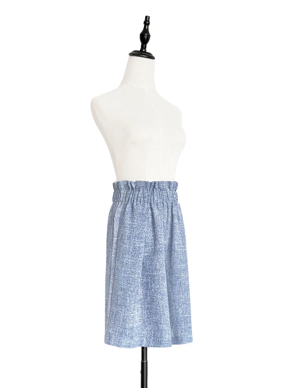 Surprise Sale! Cornflower Blue Paperbag Waist Wide-leg Shorts