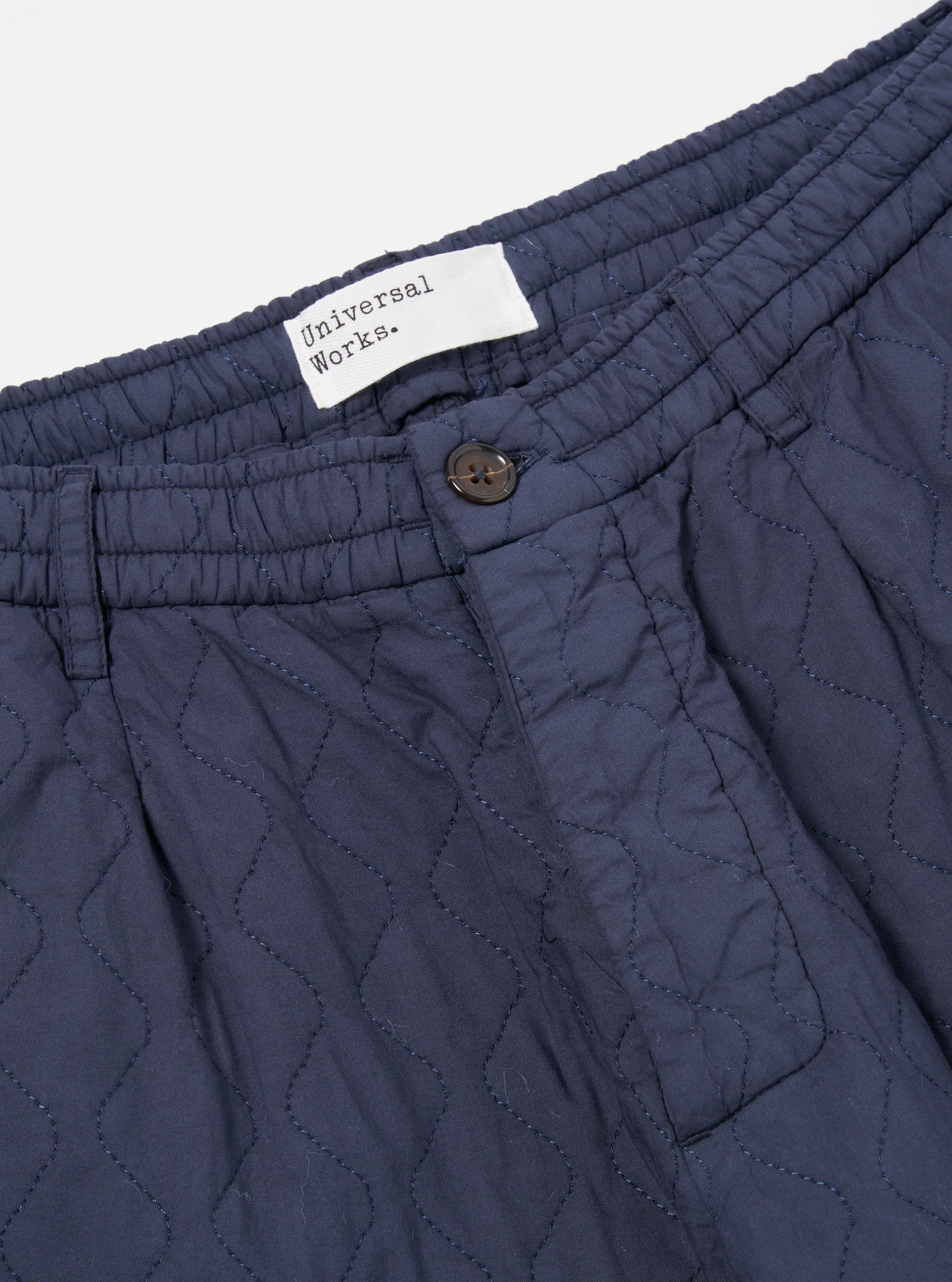 Universal Works Oxford Pant in Dark Navy Quilt Cotton