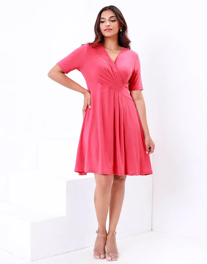 V-Neck Short Sleeves Dress