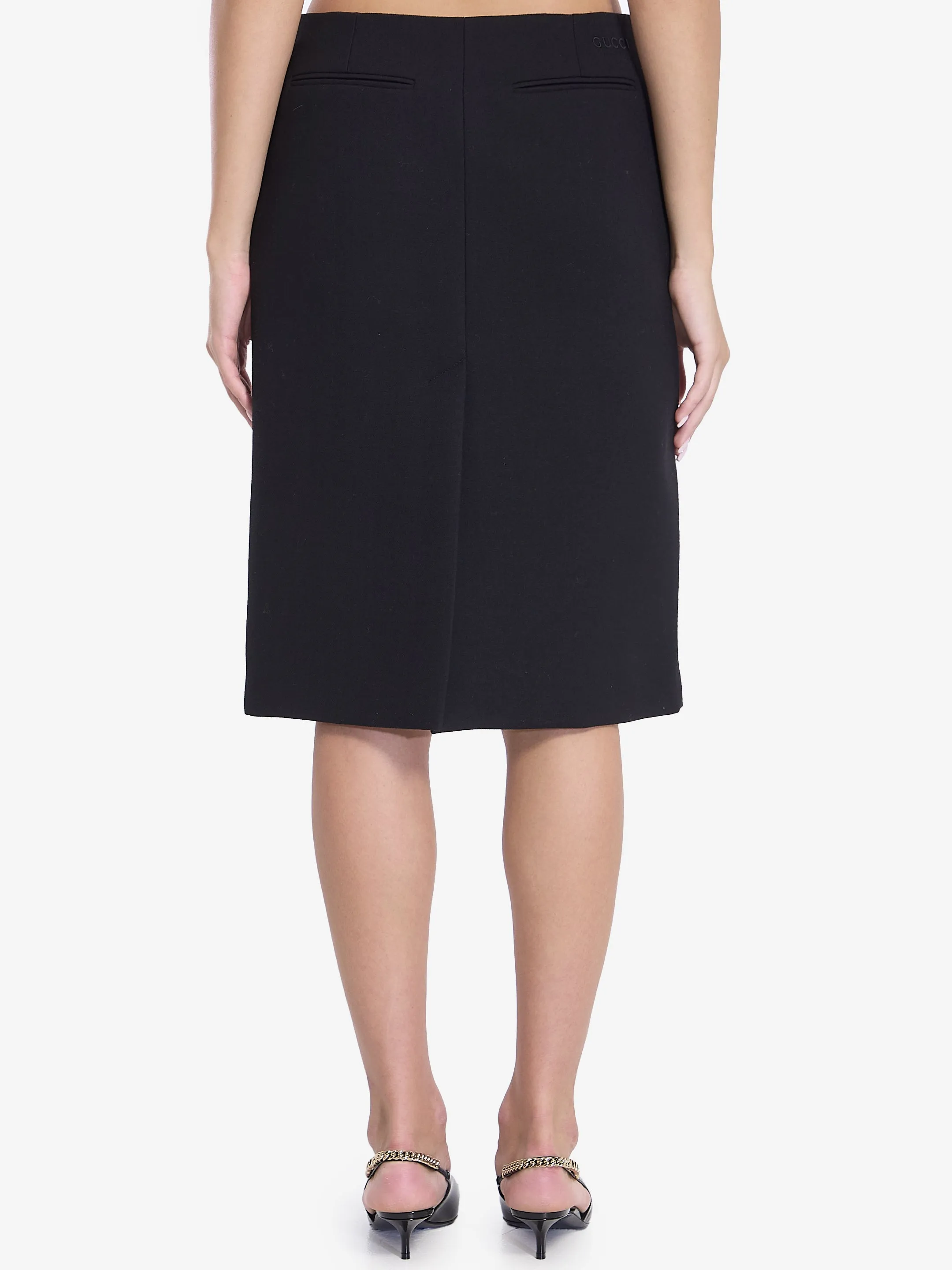 WOOL CRêPE SKIRT