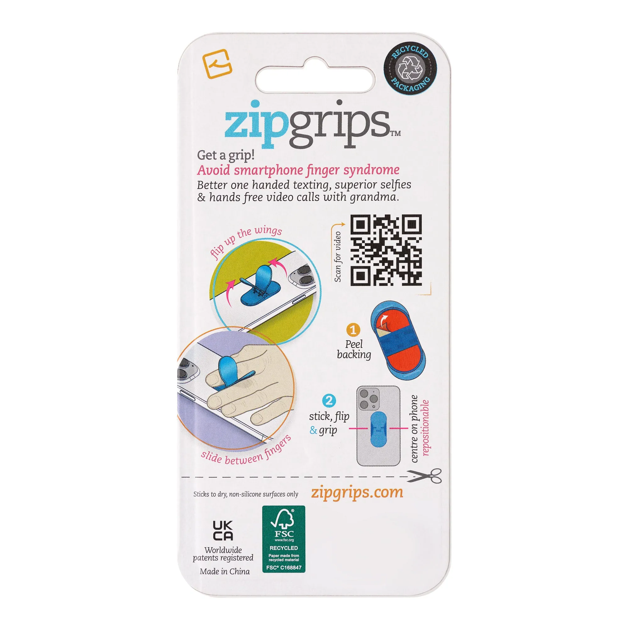 ZipGrips Phone Holder - Leopard Skin